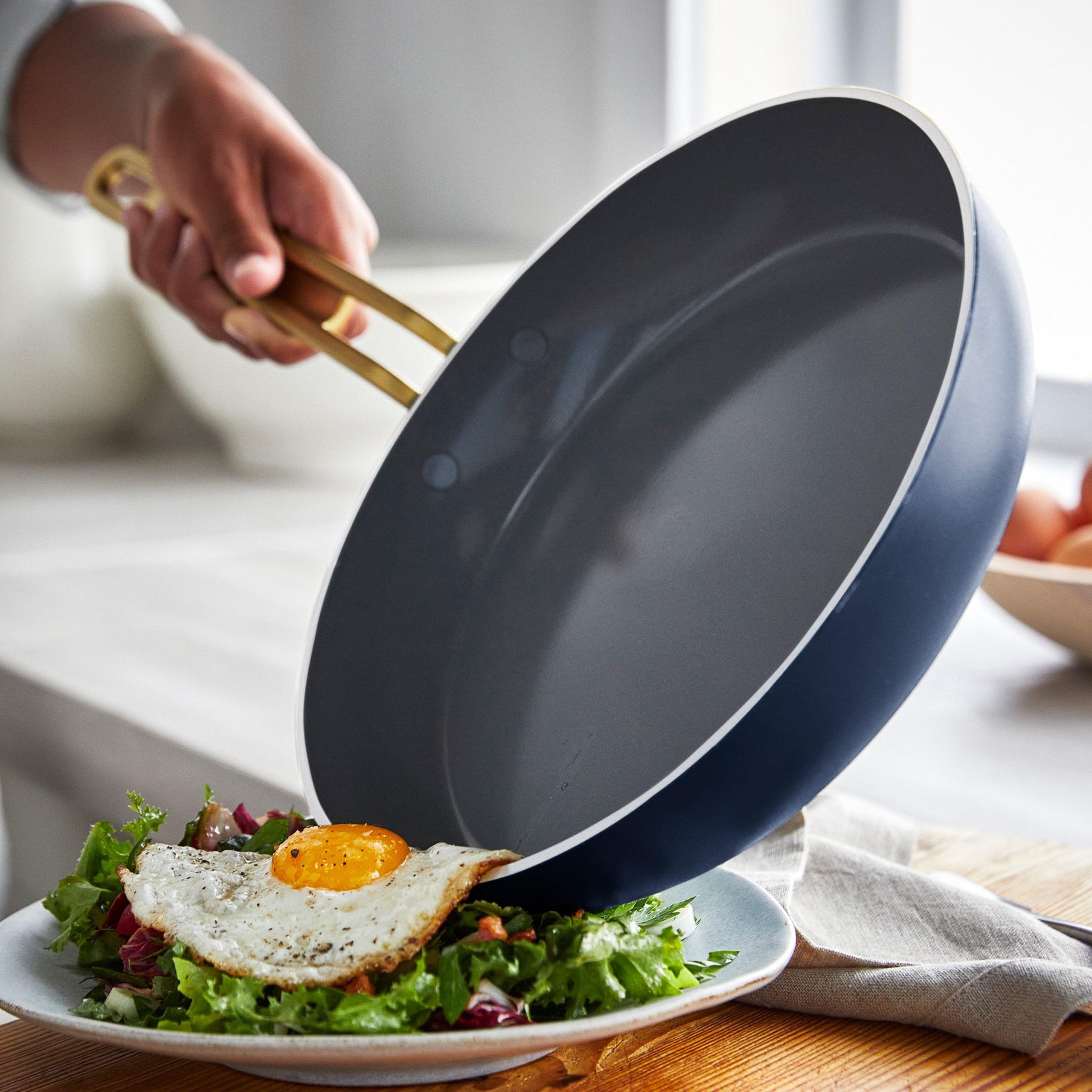 Stanley Tucci™ Ceramic Nonstick 8 and 10 Frypan Set | Marino Blue - Image 4