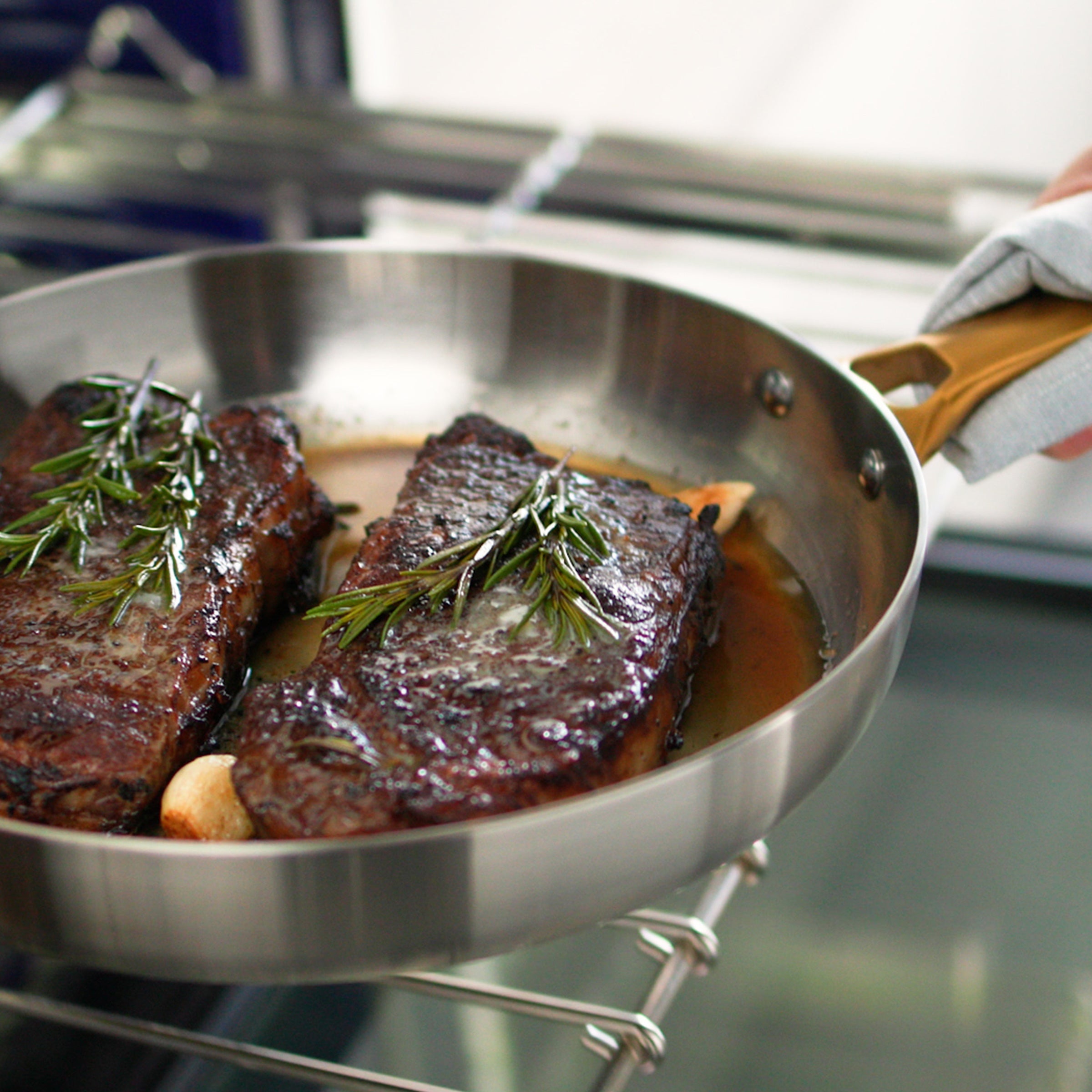Reserve Stainless Steel 8. 10 and 12 Frypan Set - Image 8