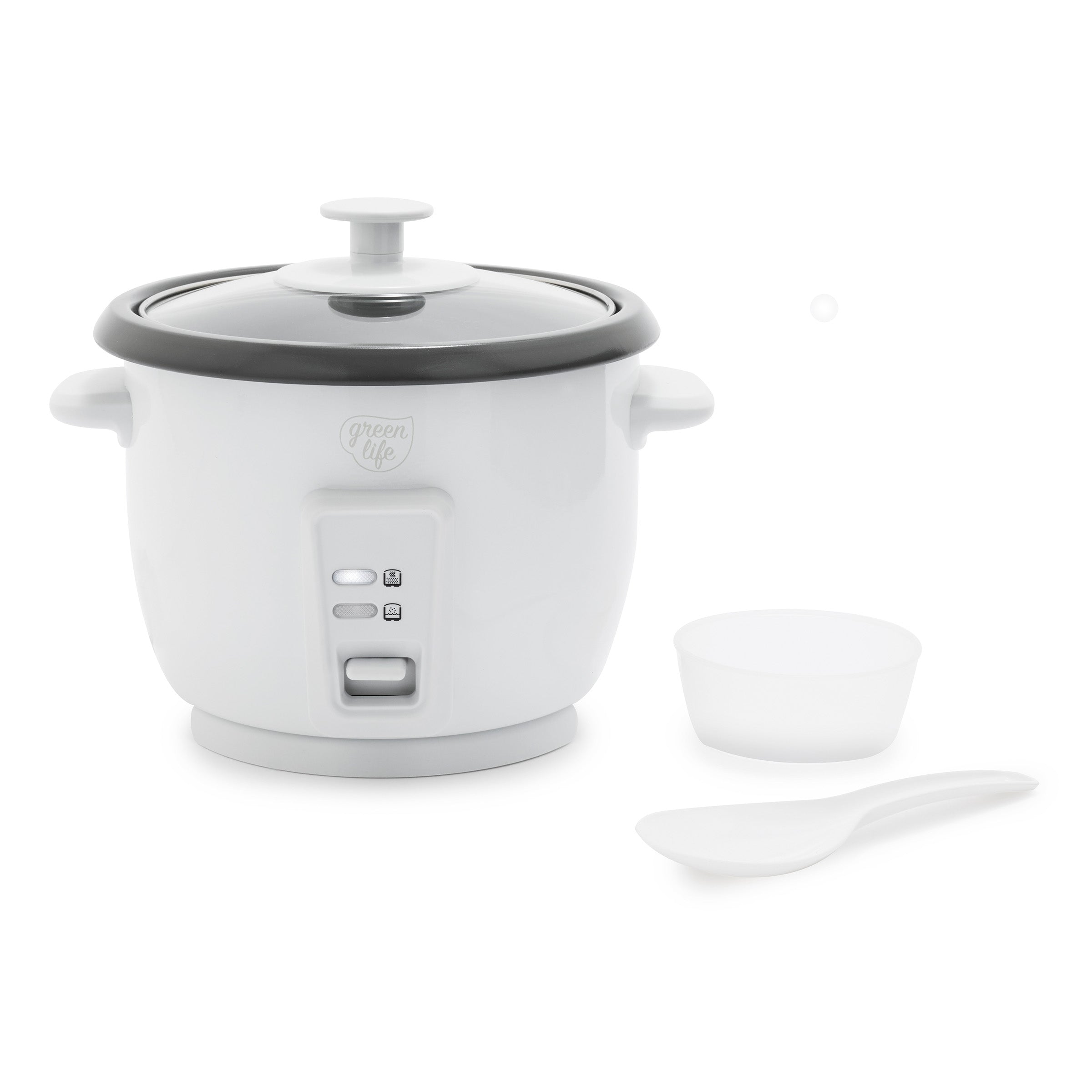 GreenLife 6-Cup Rice Cooker | White