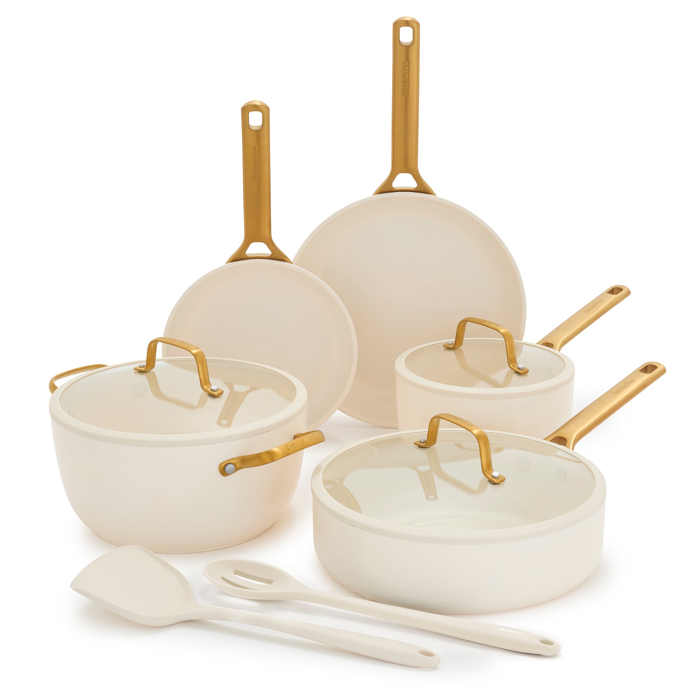 Reserve Pro Ceramic Nonstick 10-Piece Cookware Set | Cream