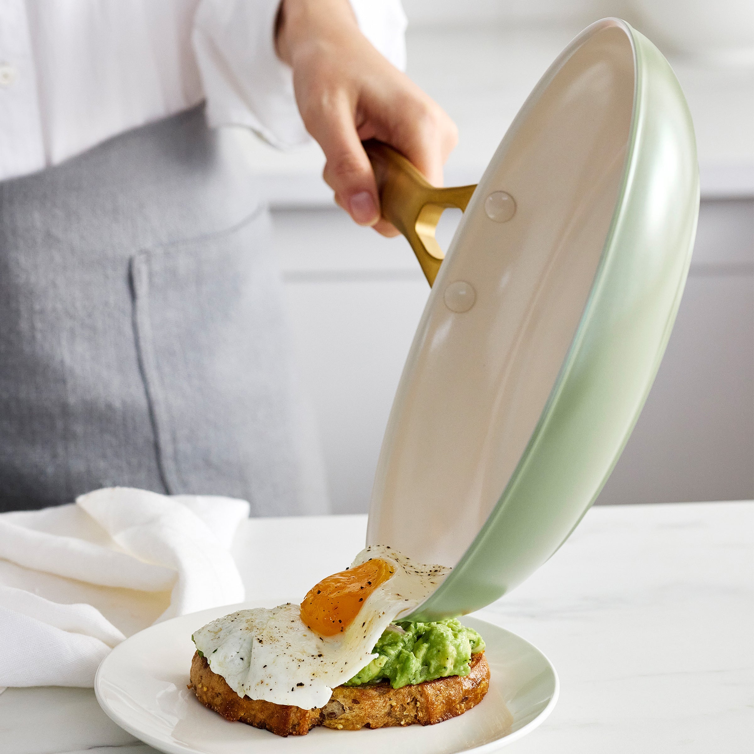 Reserve Pro Ceramic Nonstick 10 and 12 Frypan Set | Sage - Image 3
