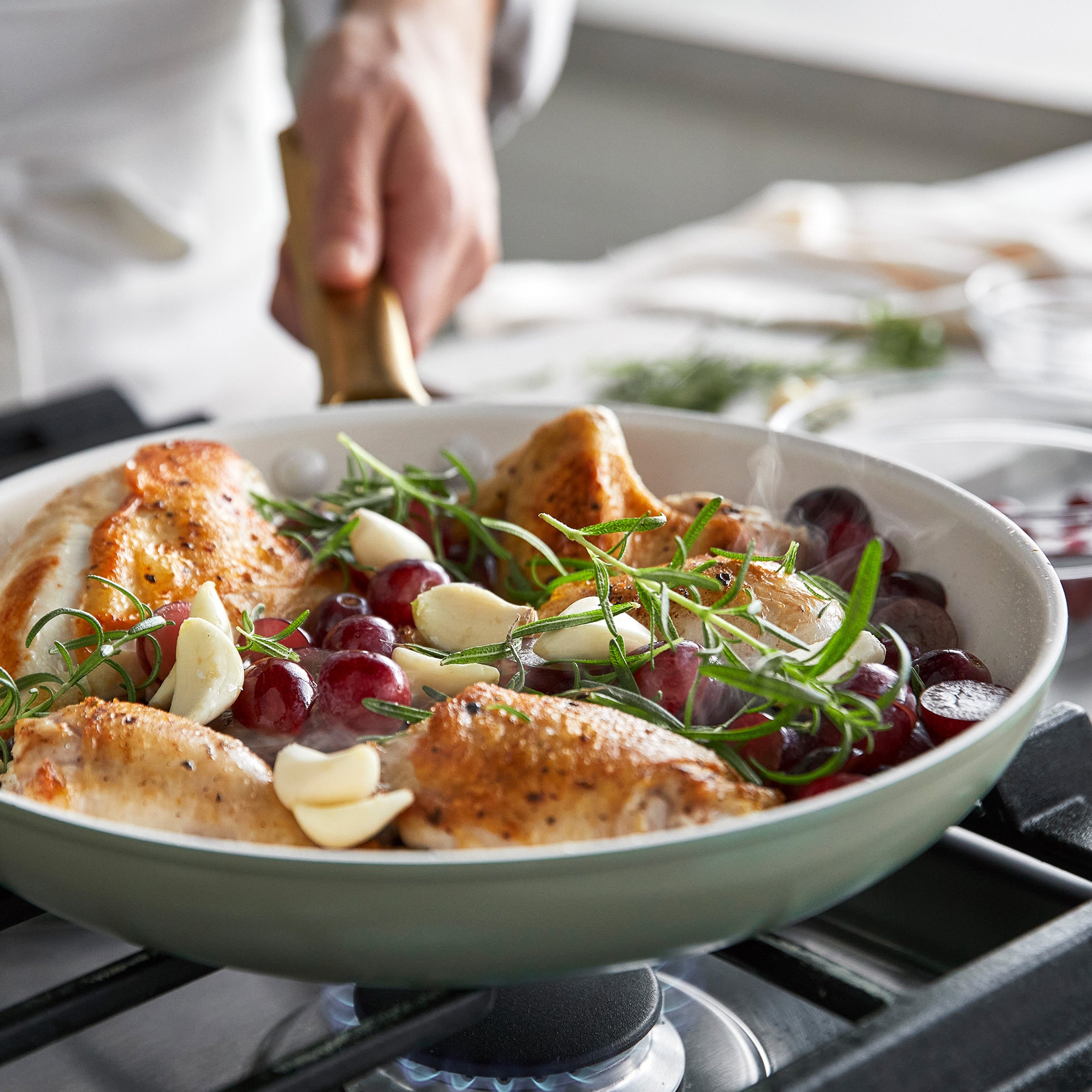Reserve Pro Ceramic Nonstick 10 and 12 Frypan Set | Sage - Image 6