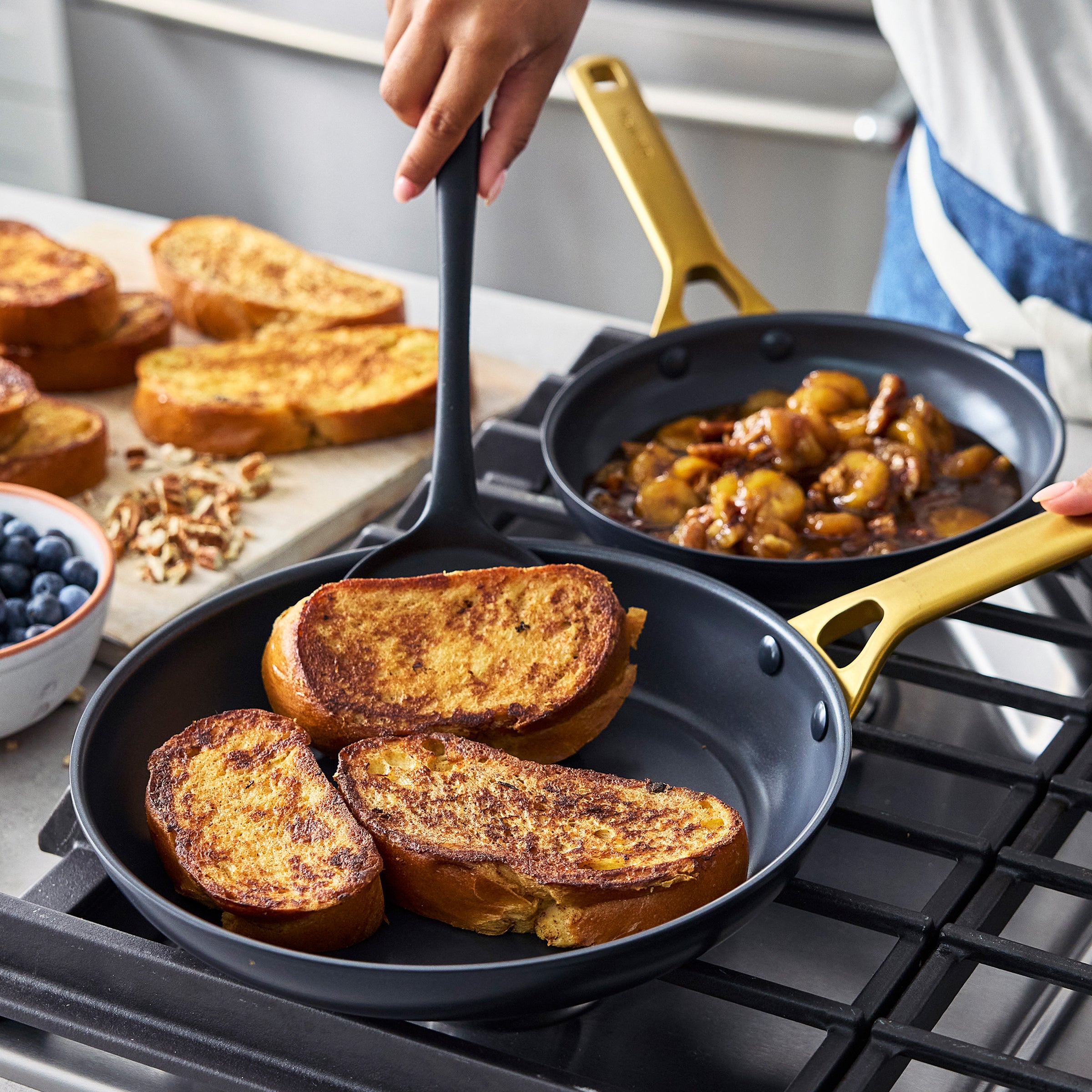 Reserve Pro Ceramic Nonstick 8. 10 and 12 Frypan Set | Black - Image 5