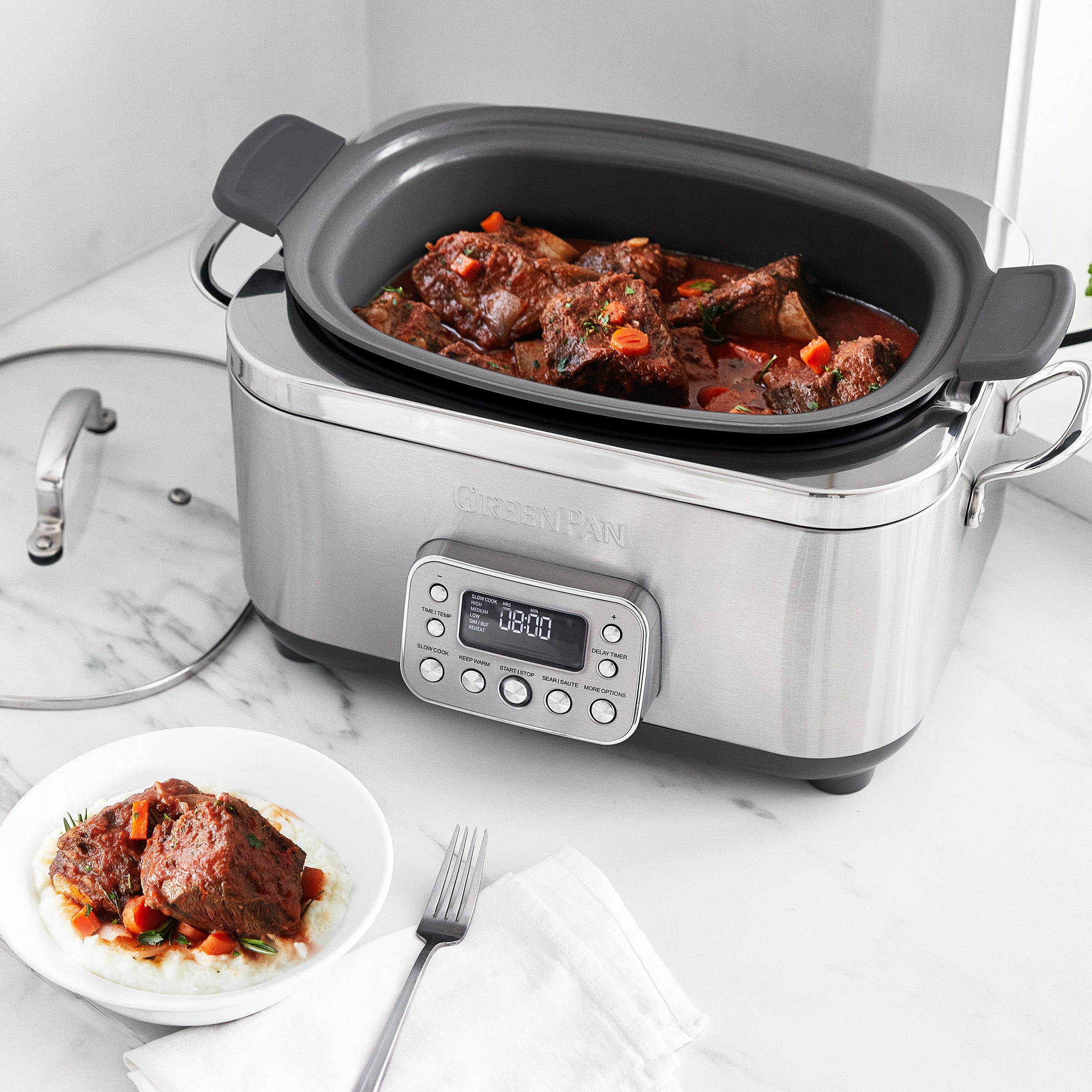 Elite 14-in-1 6-Quart Slow Cooker | Premiere Stainless Steel - Image 5