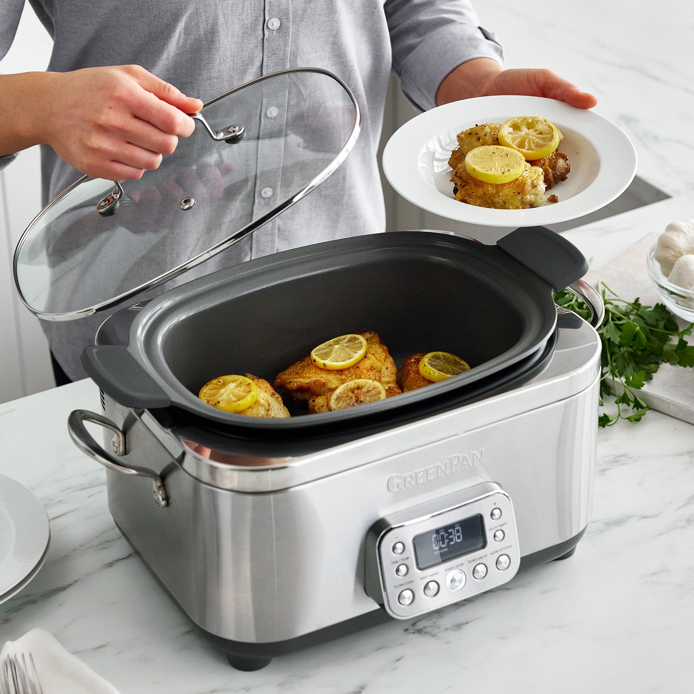 Elite 14-in-1 6-Quart Slow Cooker | Premiere Stainless Steel - Image 11