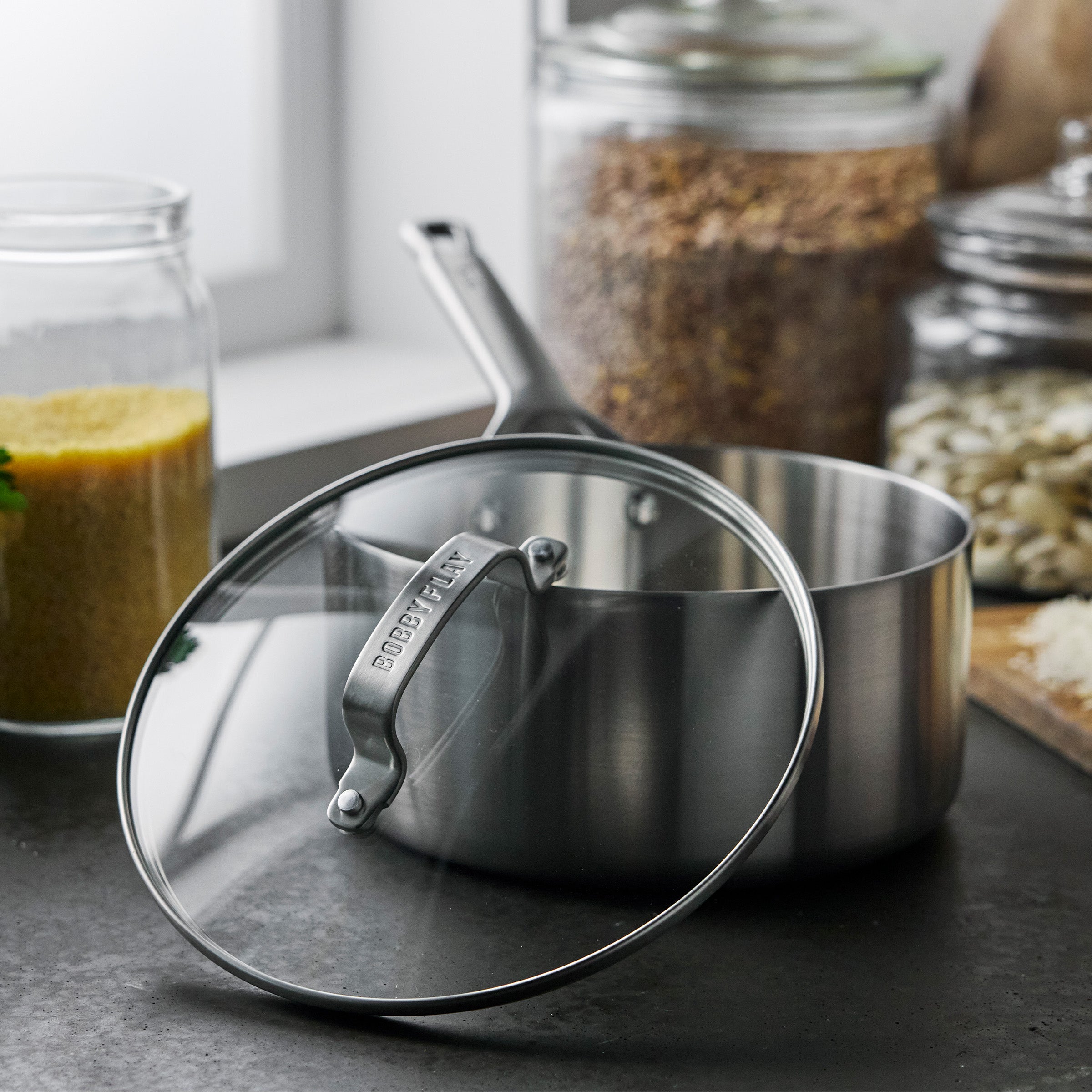 Bobby Flay by GreenPan Chef Series Uncoated Stainless Steel 3-Quart Saucepan - Image 3