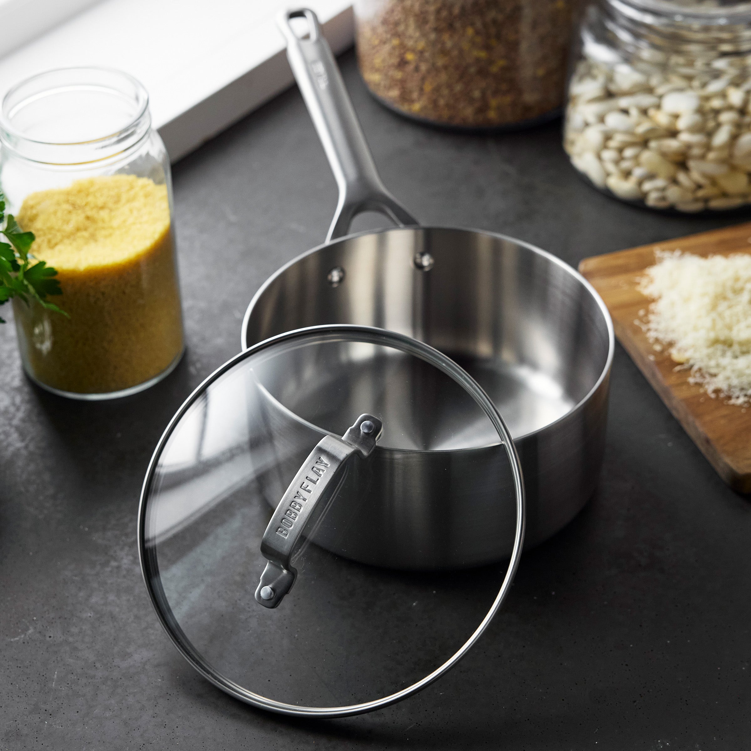 Bobby Flay by GreenPan Chef Series Uncoated Stainless Steel 3-Quart Saucepan - Image 7