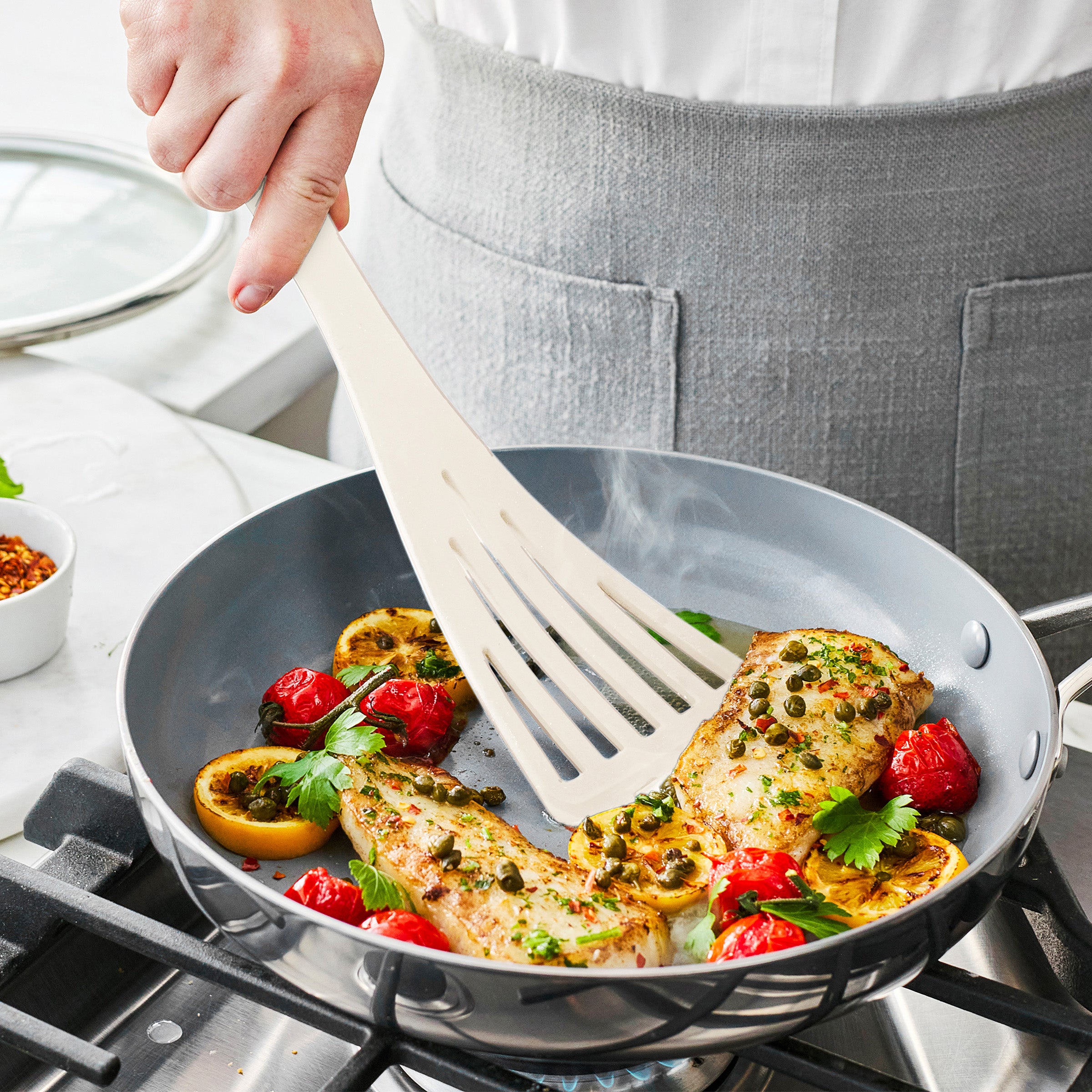 Premiere Silicone 8-Piece Utensil and Crock Set | Bisque - Image 6