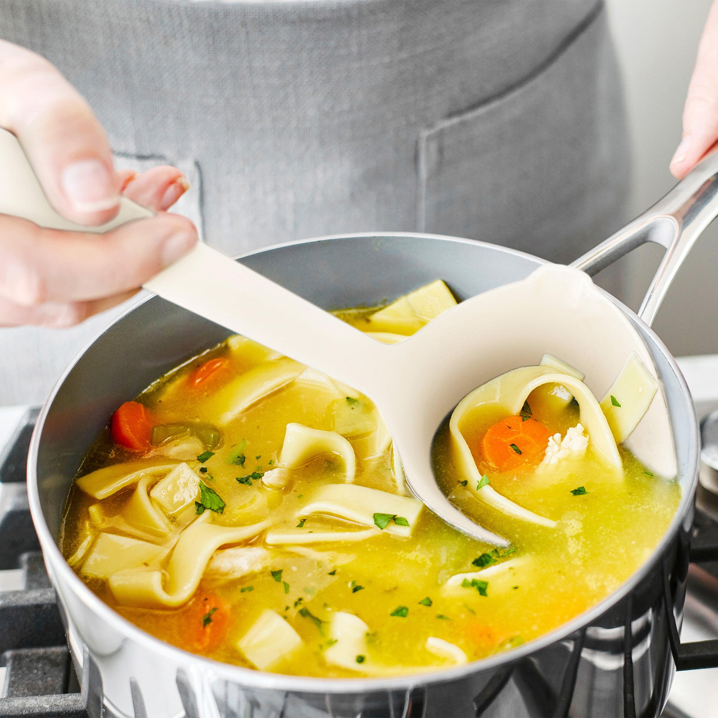 Premiere Silicone 8-Piece Utensil and Crock Set | Bisque - Image 9