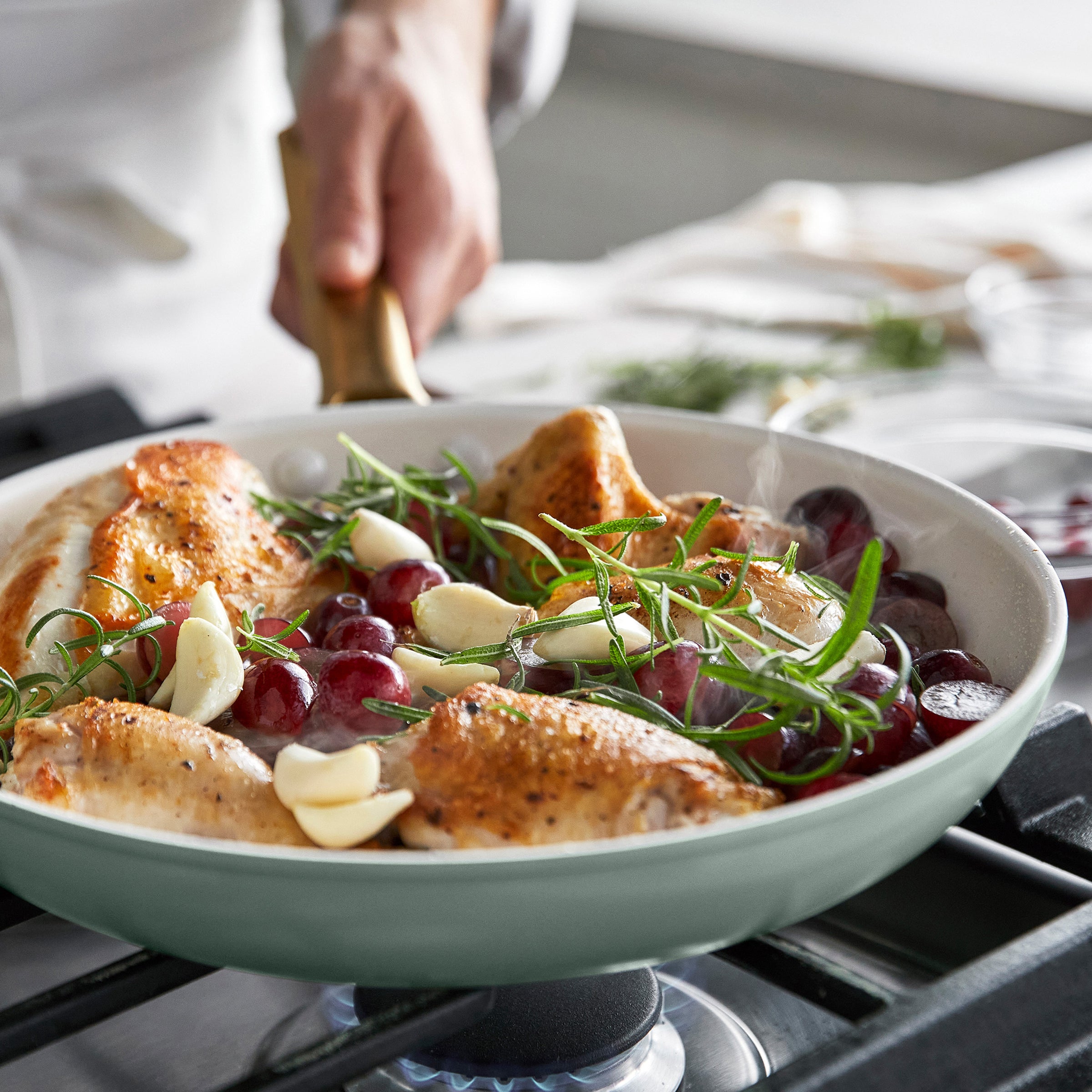 Reserve Pro Ceramic Nonstick 8. 10 and 12 Frypan Set | Moss - Image 6