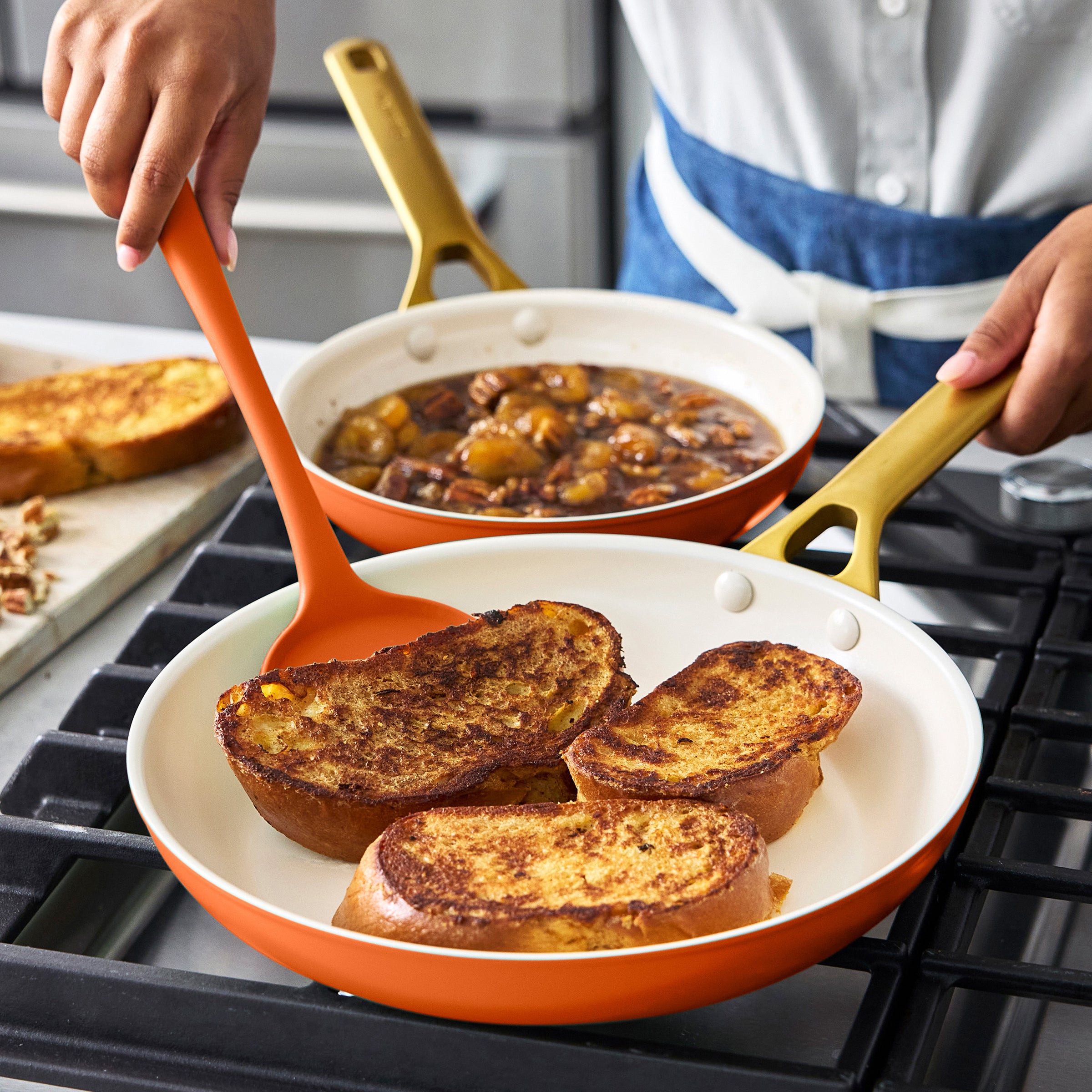 Reserve Pro Ceramic Nonstick 8. 10 and 12 Frypan Set | Harvest - Image 4