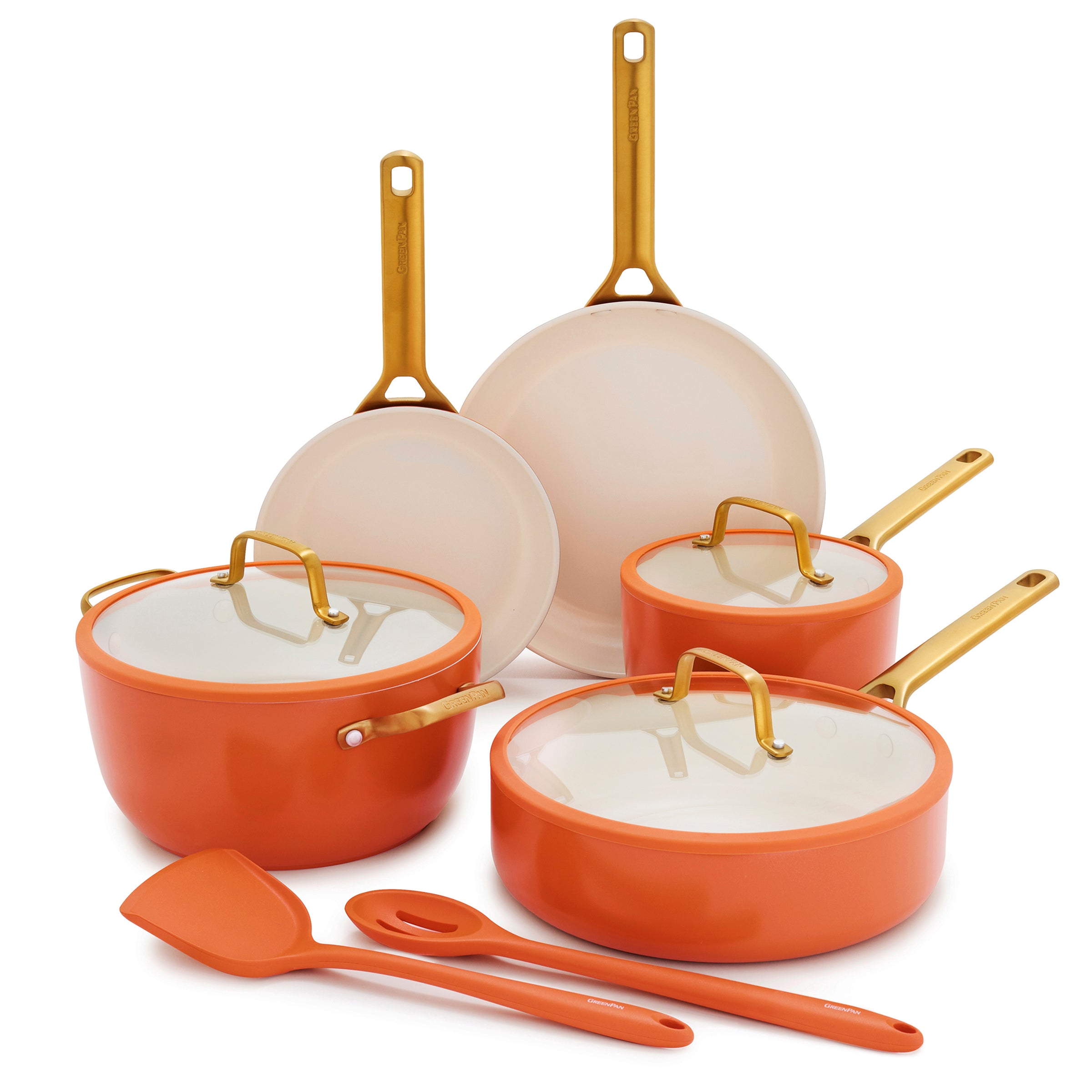 Reserve Pro Ceramic Nonstick 10-Piece Cookware Set | Harvest