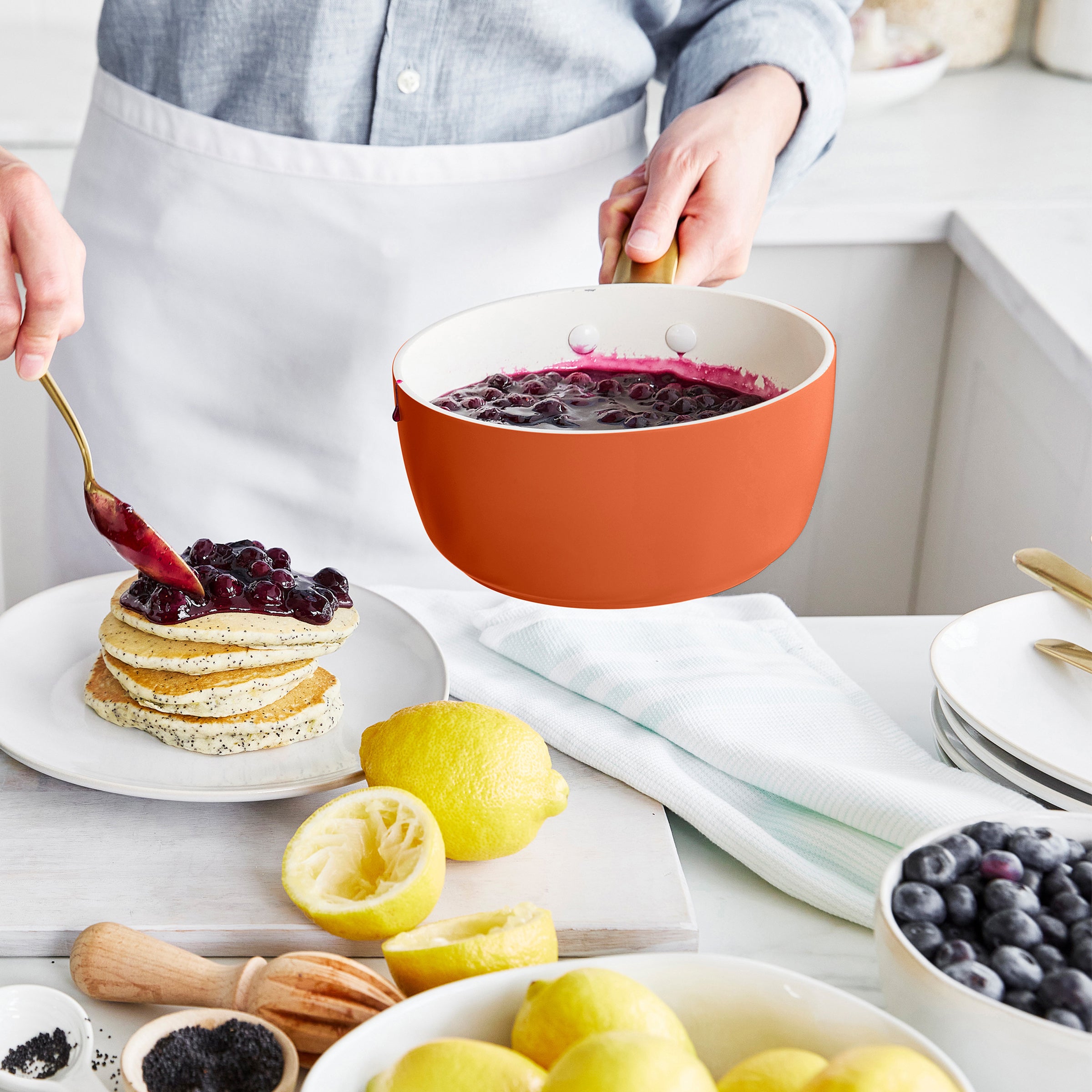 Reserve Pro Ceramic Nonstick 10-Piece Cookware Set | Harvest - Image 9