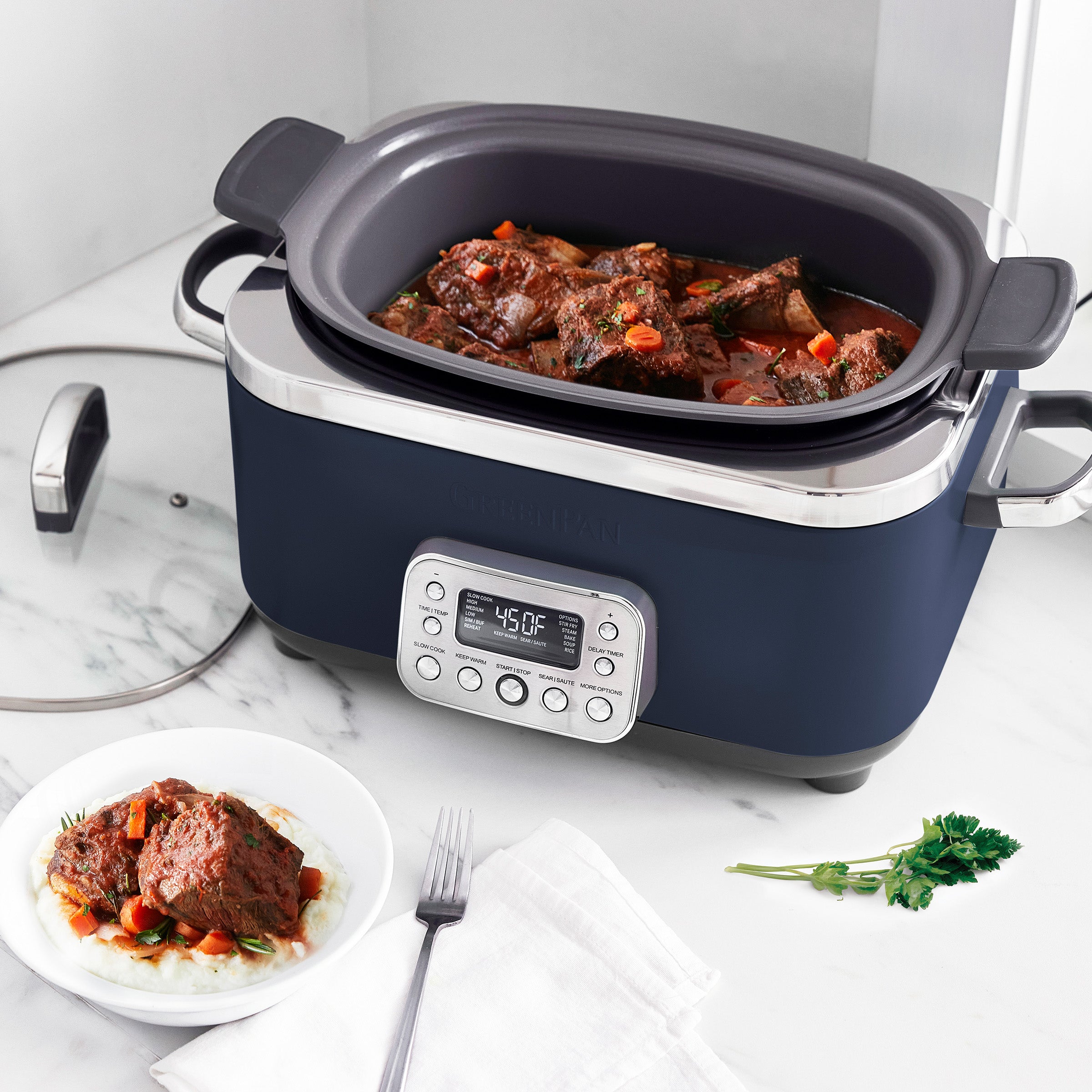 Elite 14-in-1 6-Quart Slow Cooker | Oxford Blue - Image 4