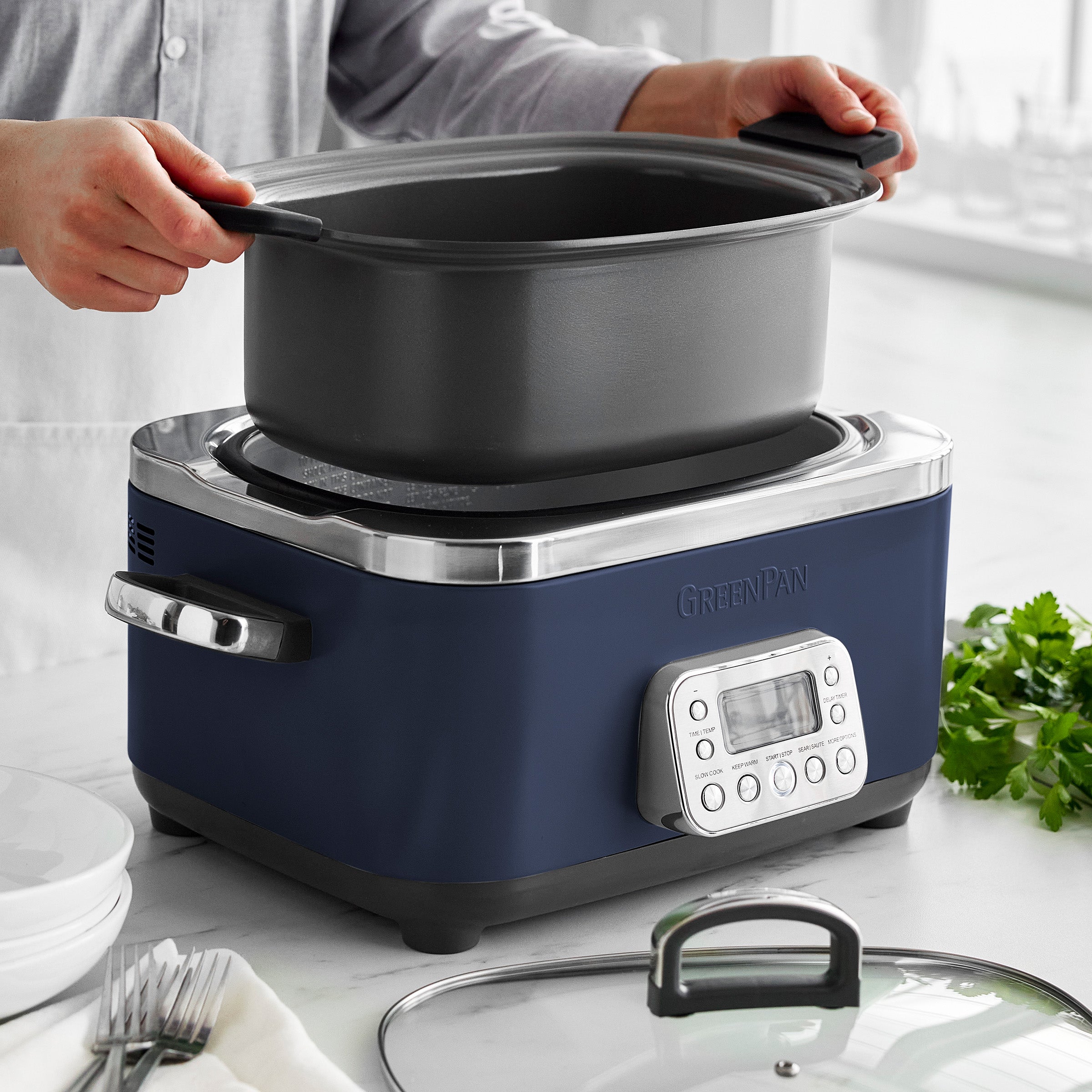 Elite 14-in-1 6-Quart Slow Cooker | Oxford Blue - Image 5