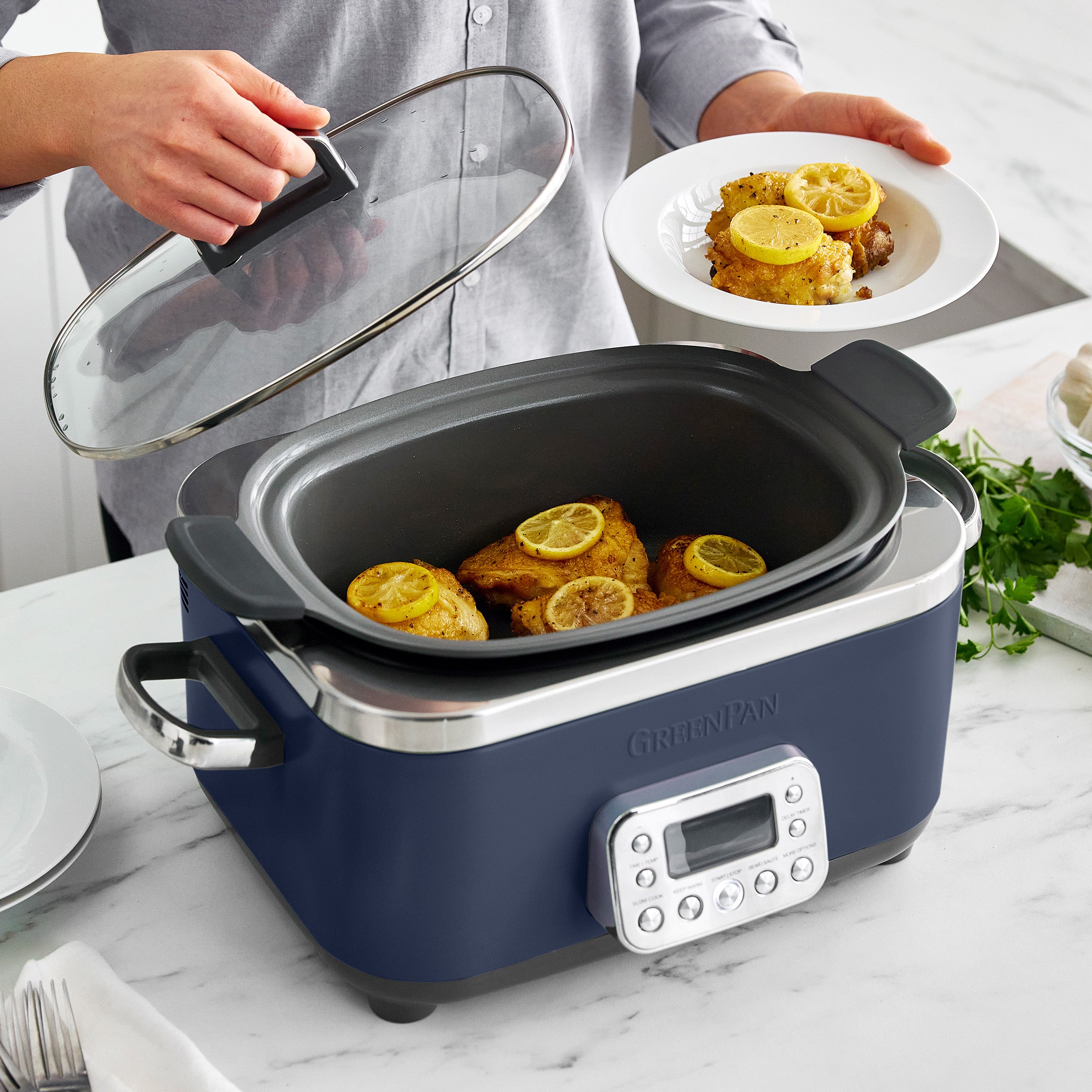 Elite 14-in-1 6-Quart Slow Cooker | Oxford Blue - Image 10