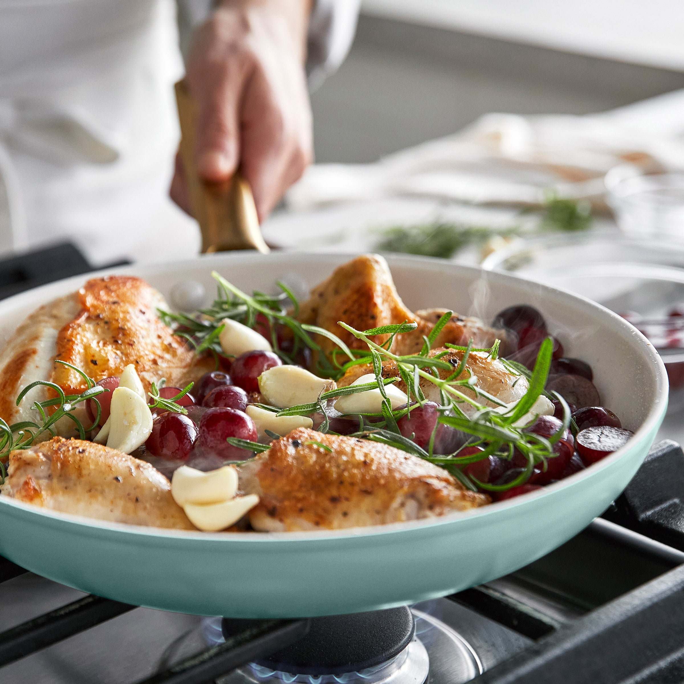 Reserve Pro Ceramic Nonstick 8. 10 and 12 Frypan Set | Seaside - Image 6