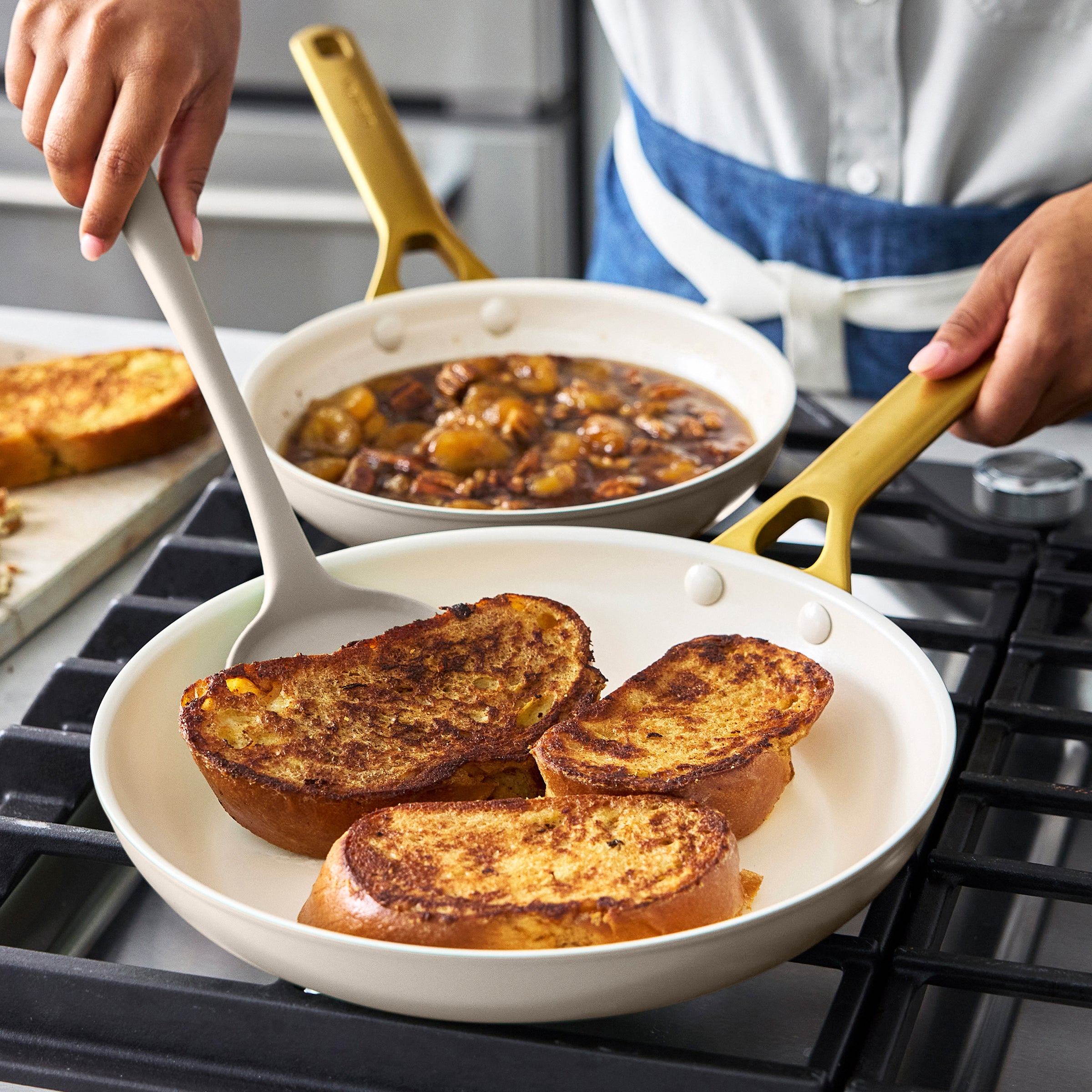 Reserve Pro Ceramic Nonstick 8. 10 and 12 Frypan Set | Macadamia - Image 4