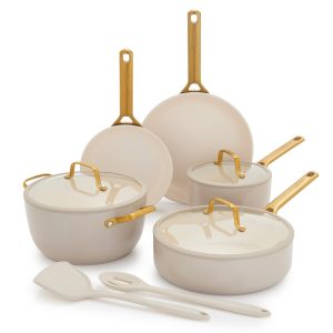 Reserve Pro Ceramic Nonstick 10-Piece Cookware Set | Macadamia