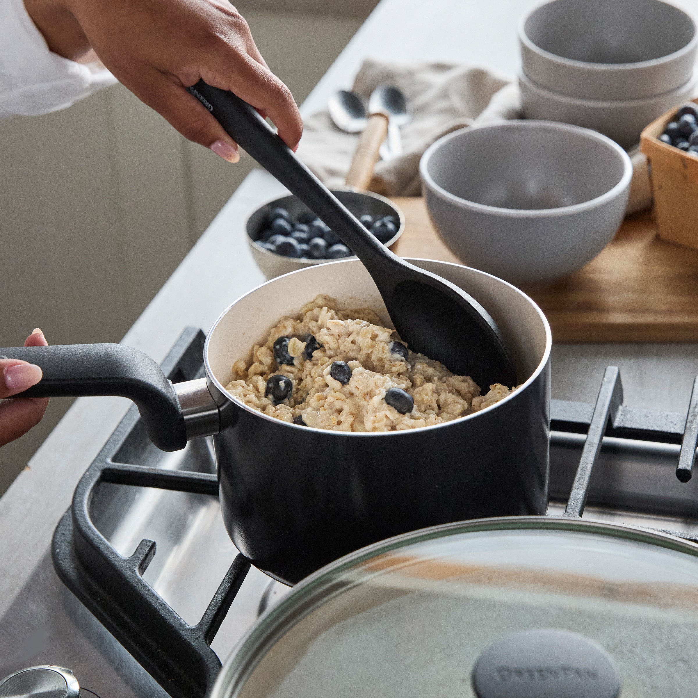 Rio Advanced Ceramic Nonstick 10-Piece Cookware Set | Black - Image 5