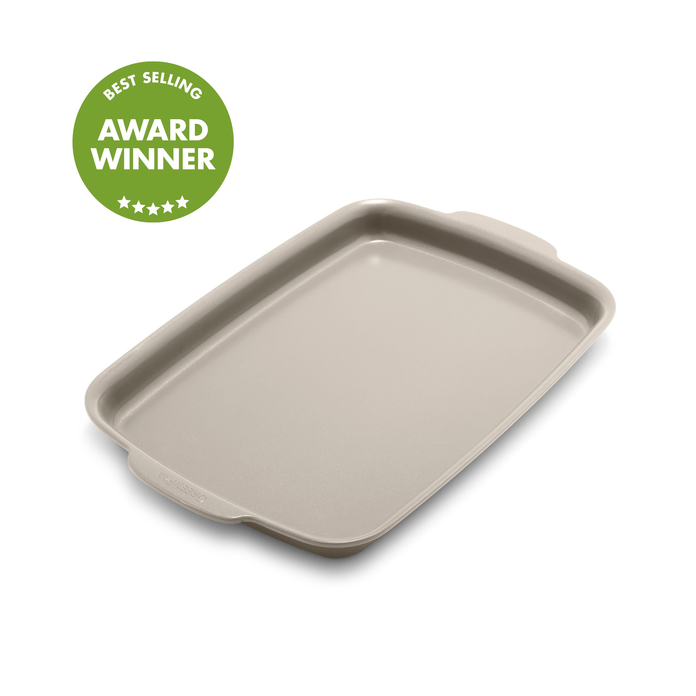 Premiere Ovenware Ceramic Nonstick 13 x 9 Quarter Sheet Pan | Taupe