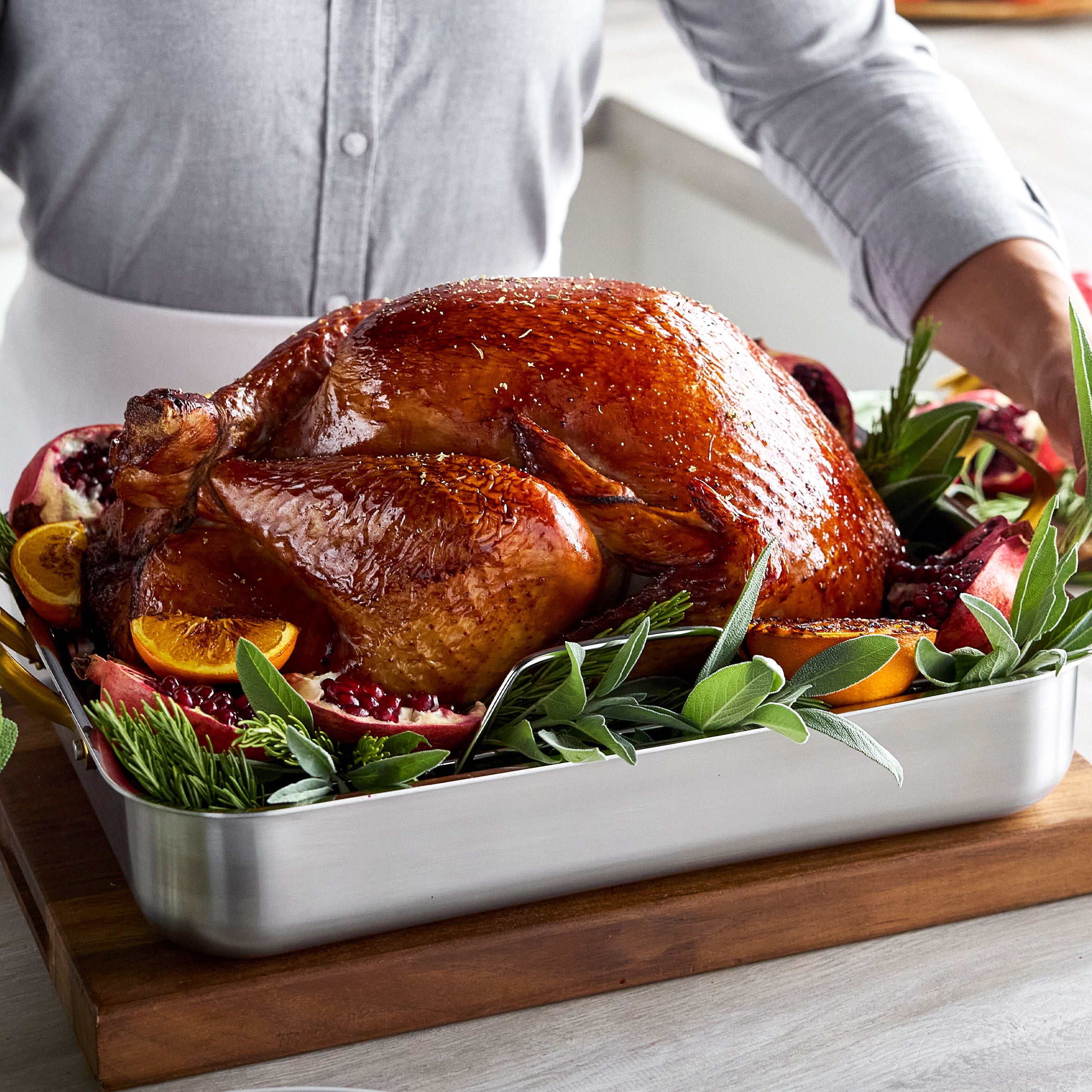 Reserve Stainless Steel 13 x 16 Roaster with Rack - Image 2
