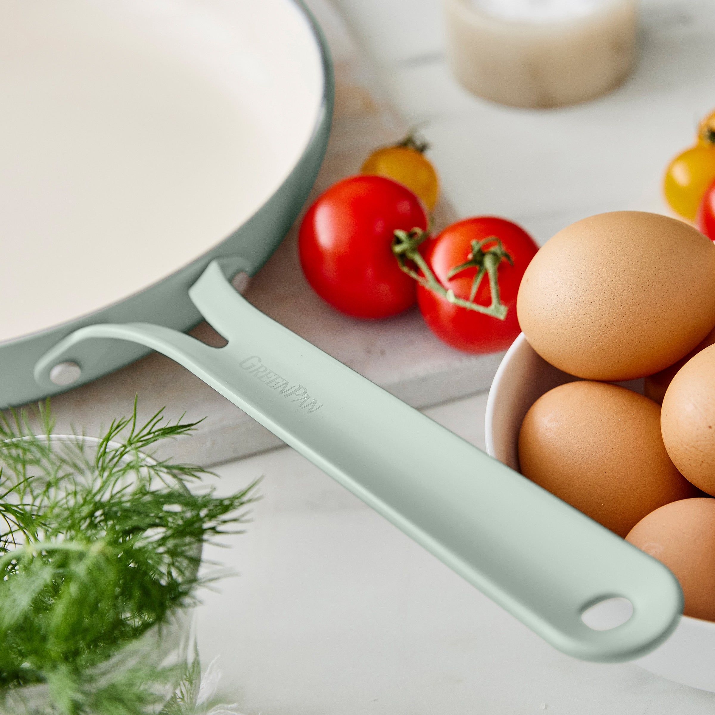 Nova Gallery Ceramic Nonstick 8 and 10 Frypan Set | Pistachio - Image 8