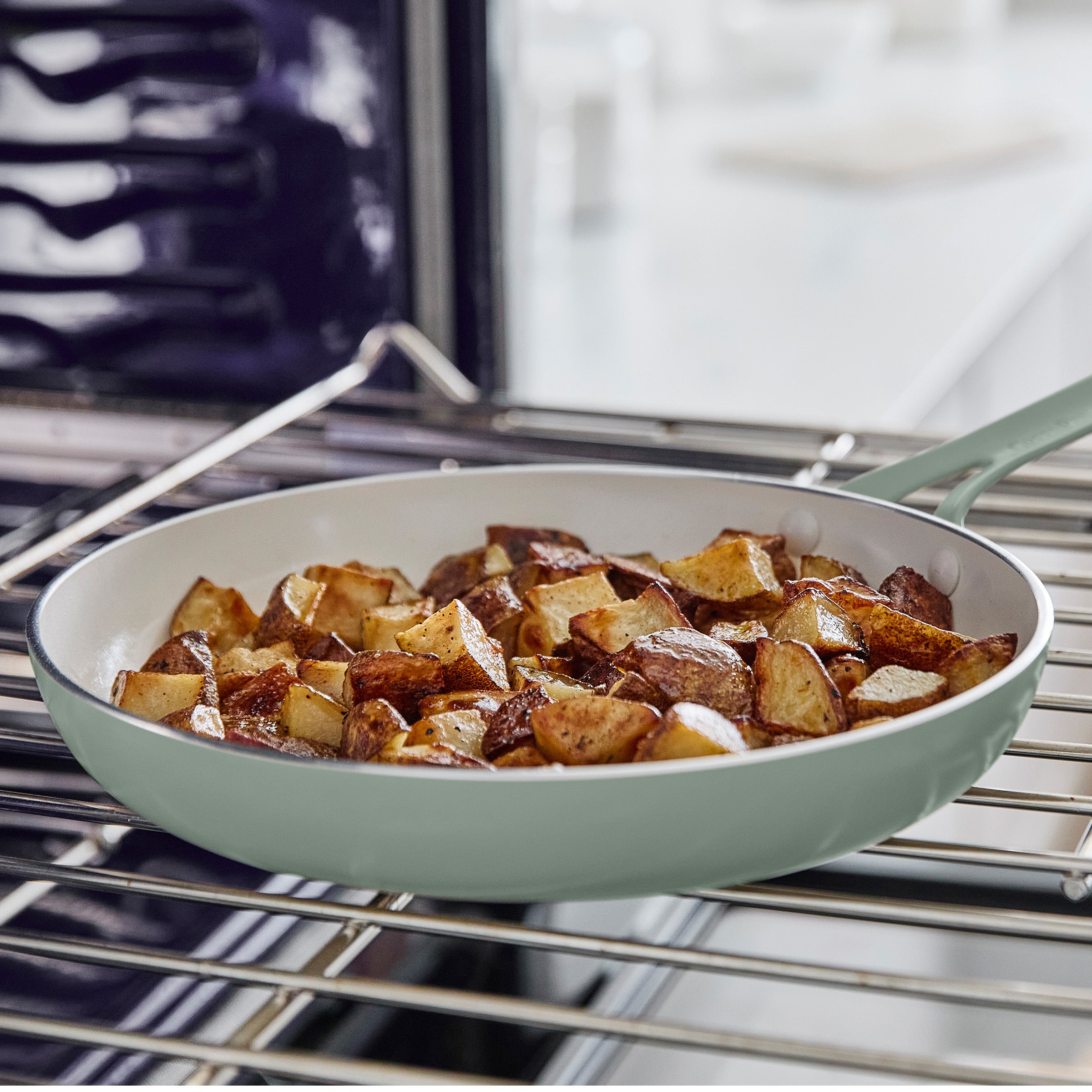 Nova Gallery Ceramic Nonstick 8 and 10 Frypan Set | Pistachio - Image 6