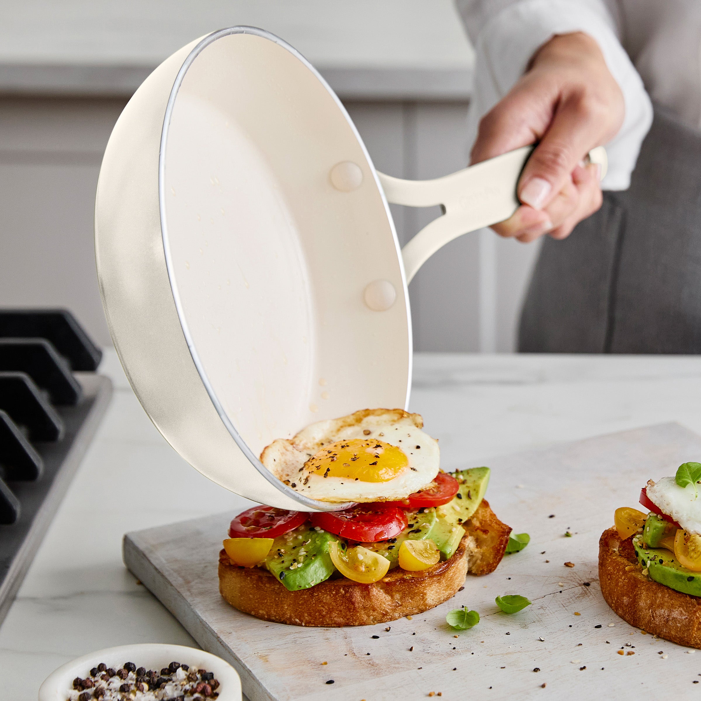 Nova Gallery Ceramic Nonstick 12 Frypan | Cream - Image 3