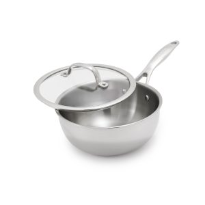 Valencia Pro Stainless Steel Uncoated 2.5-Quart Chef's Pan with Lid
