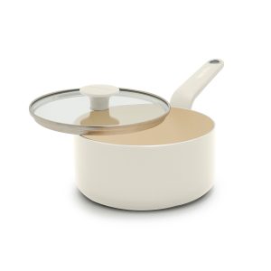 Rio Advanced Ceramic Nonstick 2-Quart Saucepan with Lid | Cream
