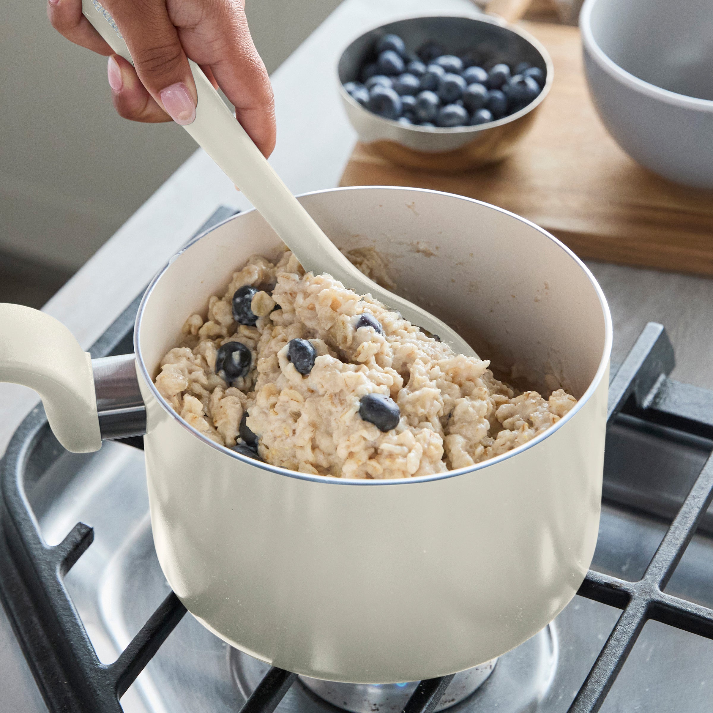 Rio Advanced Ceramic Nonstick 2-Quart Saucepan with Lid | Cream - Image 6