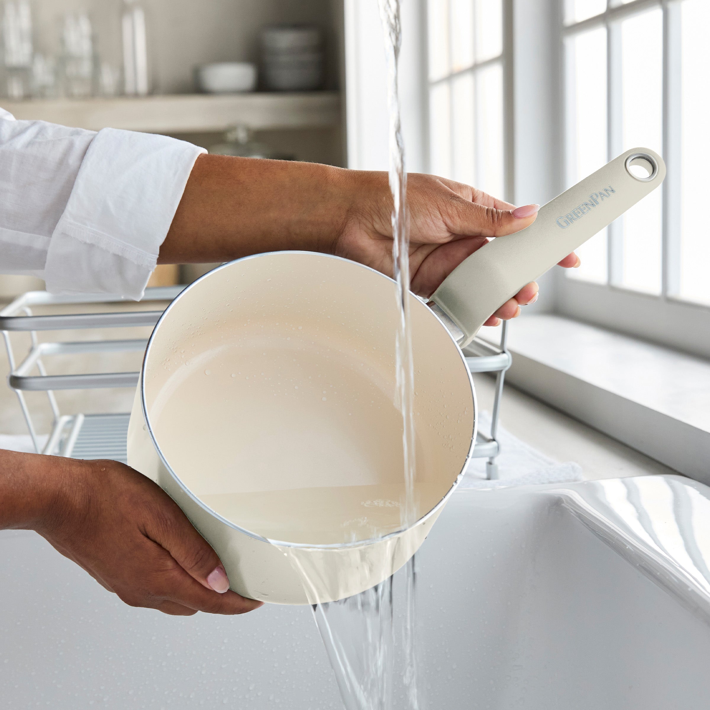 Rio Advanced Ceramic Nonstick 2-Quart Saucepan with Lid | Cream - Image 7