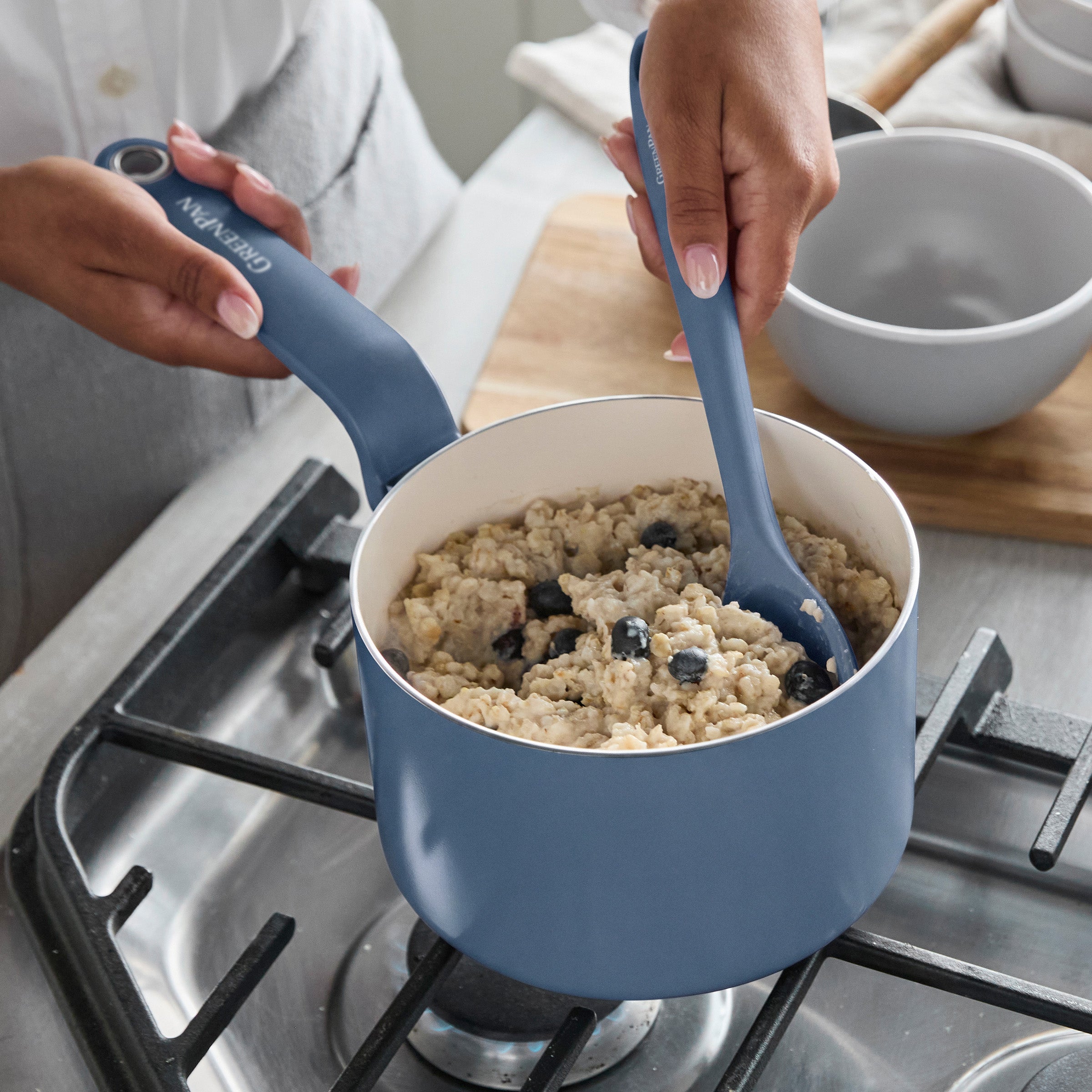 Rio Advanced Ceramic Nonstick 2-Quart Saucepan with Lid | Dutch Blue - Image 4