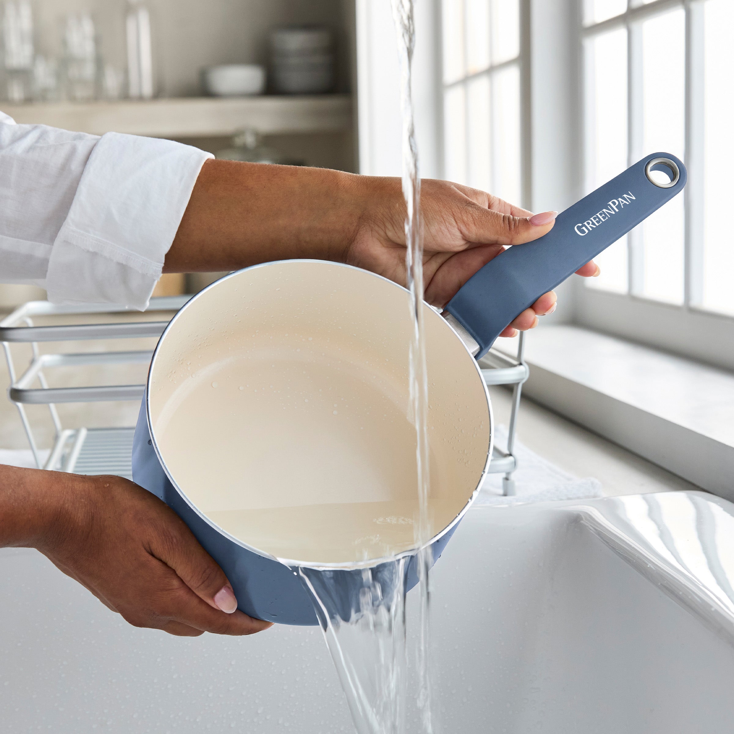Rio Advanced Ceramic Nonstick 2-Quart Saucepan with Lid | Dutch Blue - Image 6