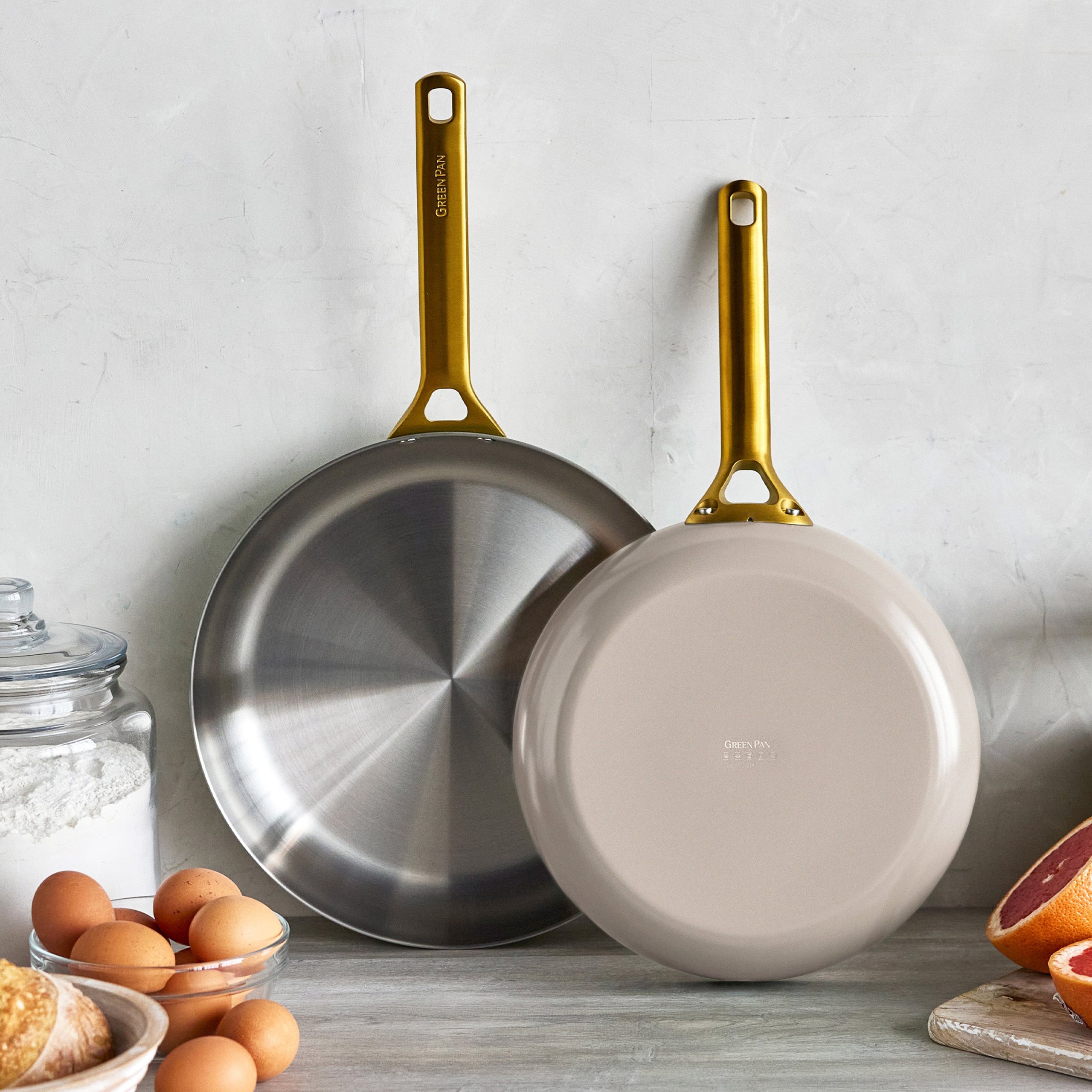 Reserve Pro Uncoated Stainless Steel 10 and 12 Frypan Set | Macadamia - Image 8