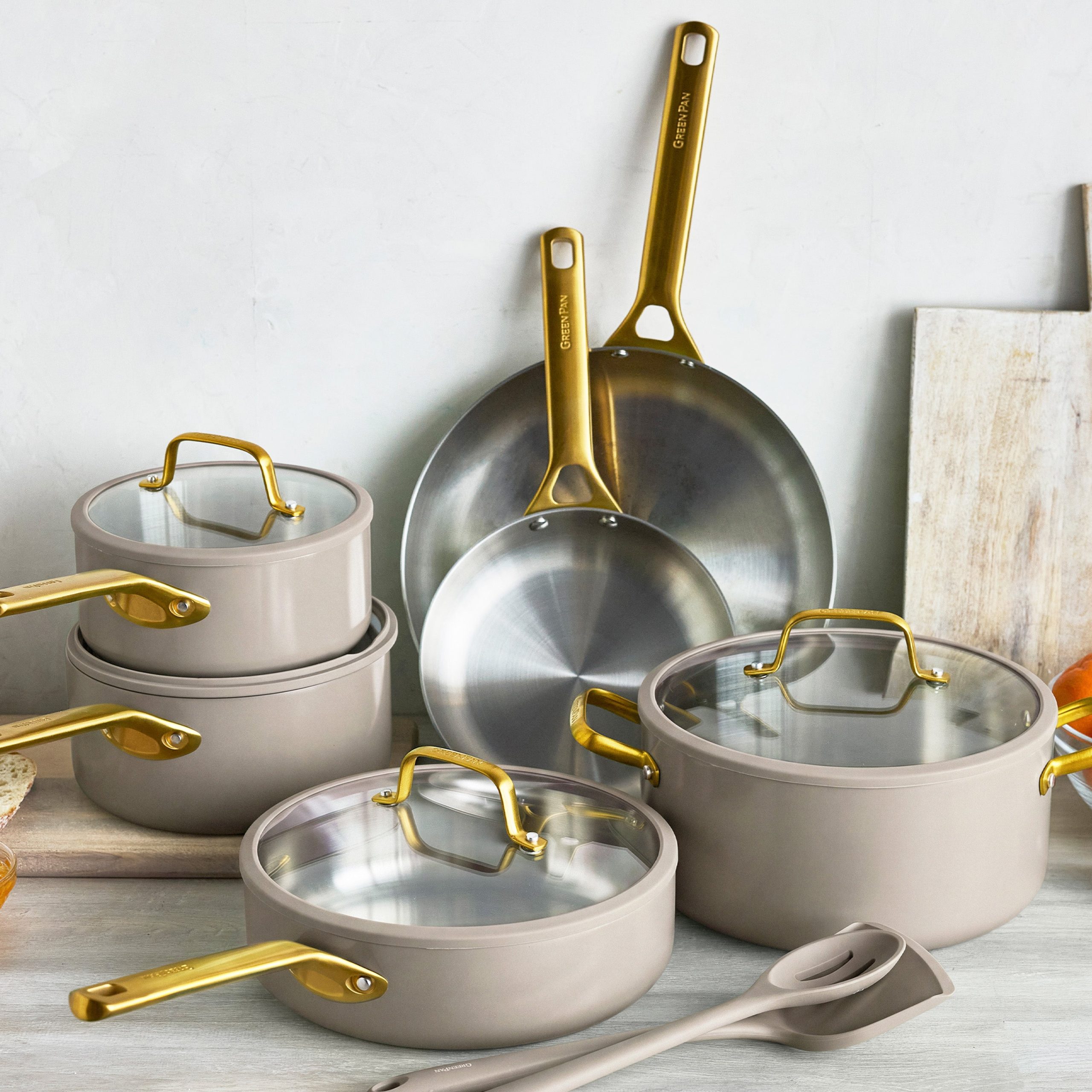 Reserve Pro Uncoated Stainless Steel 12-Piece Cookware Set | Macadamia - Image 11