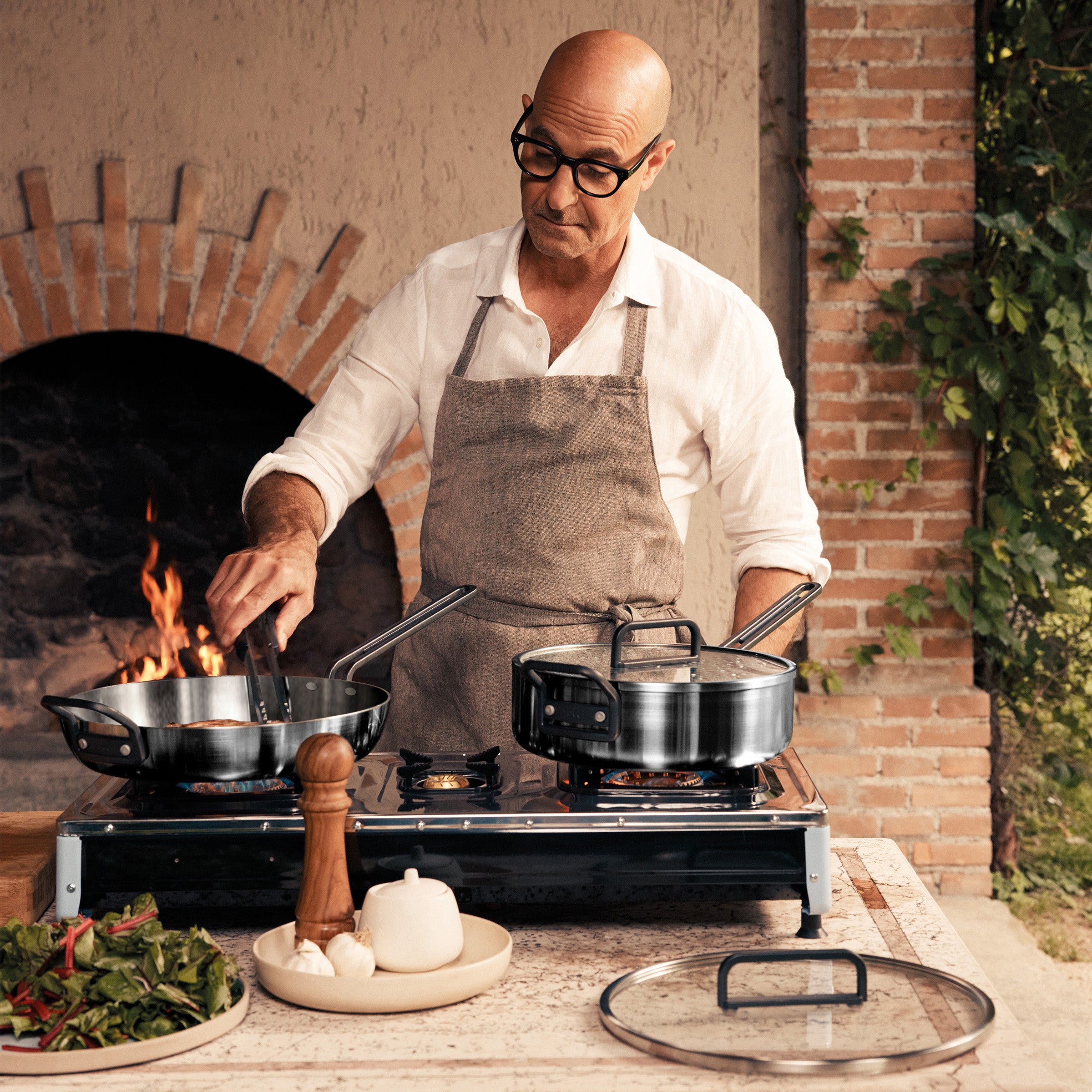 Stanley Tucci™ Uncoated Stainless Steel 9-Piece Cookware Set - Image 2