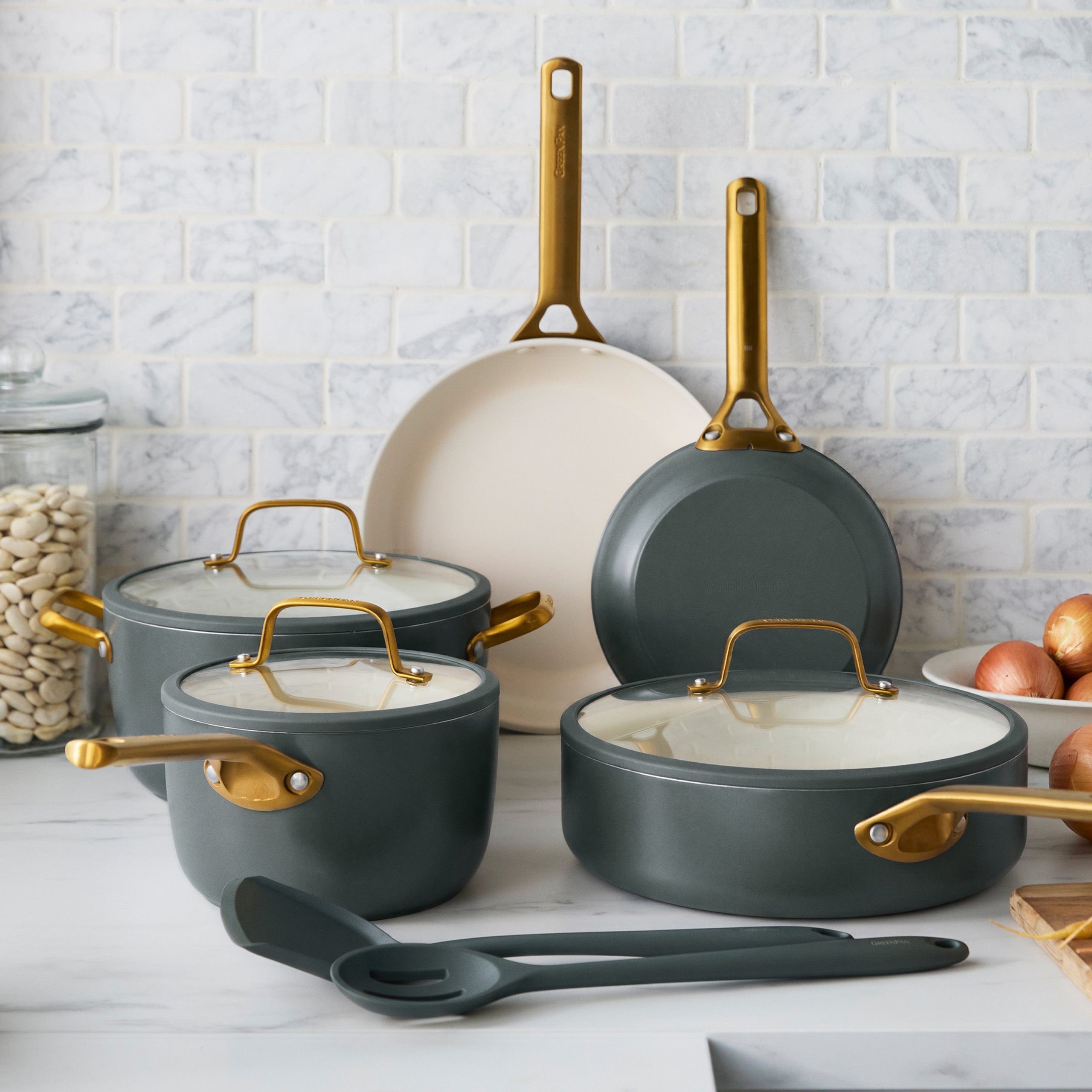 Reserve Pro Ceramic Nonstick 10-Piece Cookware Set | Spruce - Image 2