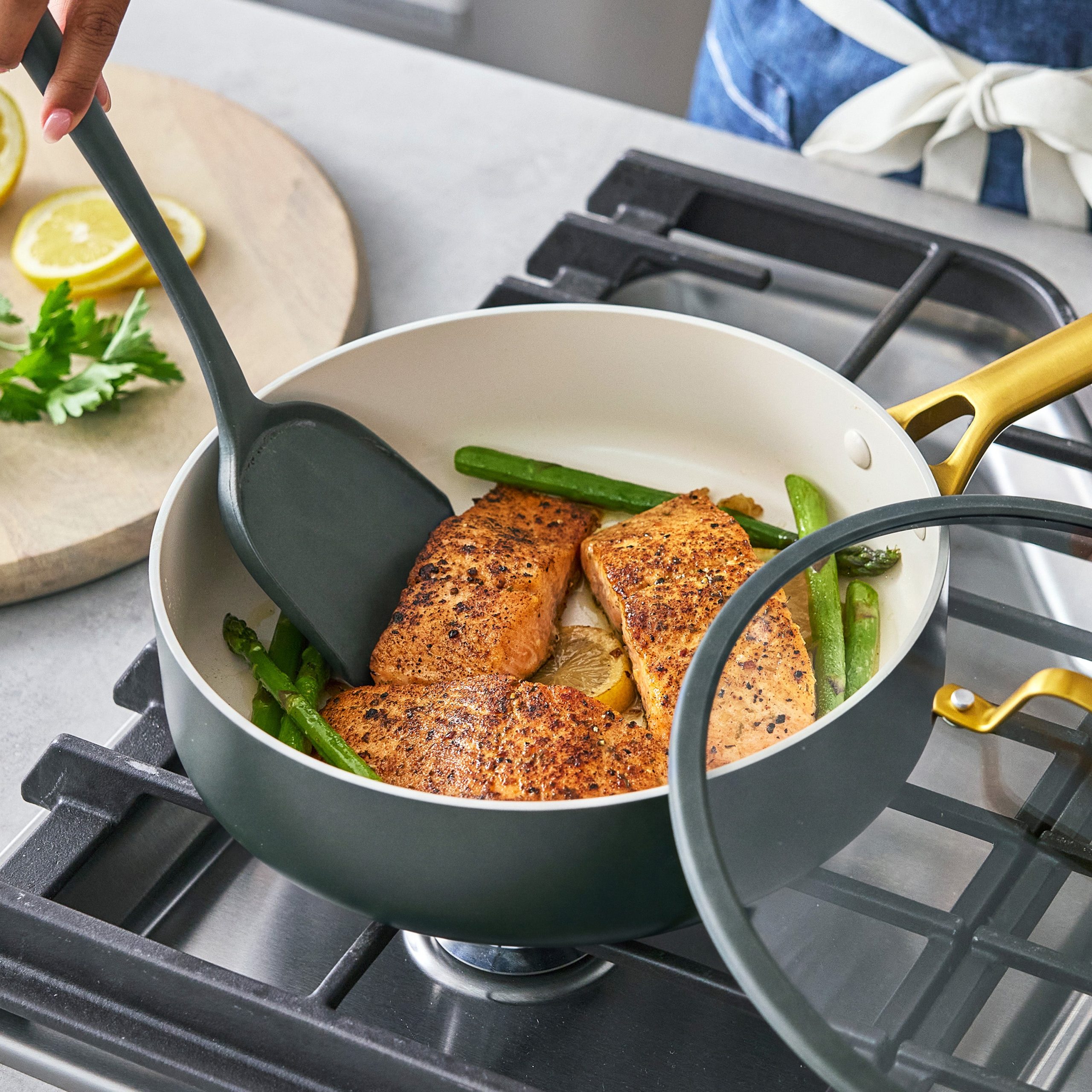 Reserve Pro Ceramic Nonstick 10-Piece Cookware Set | Spruce - Image 6