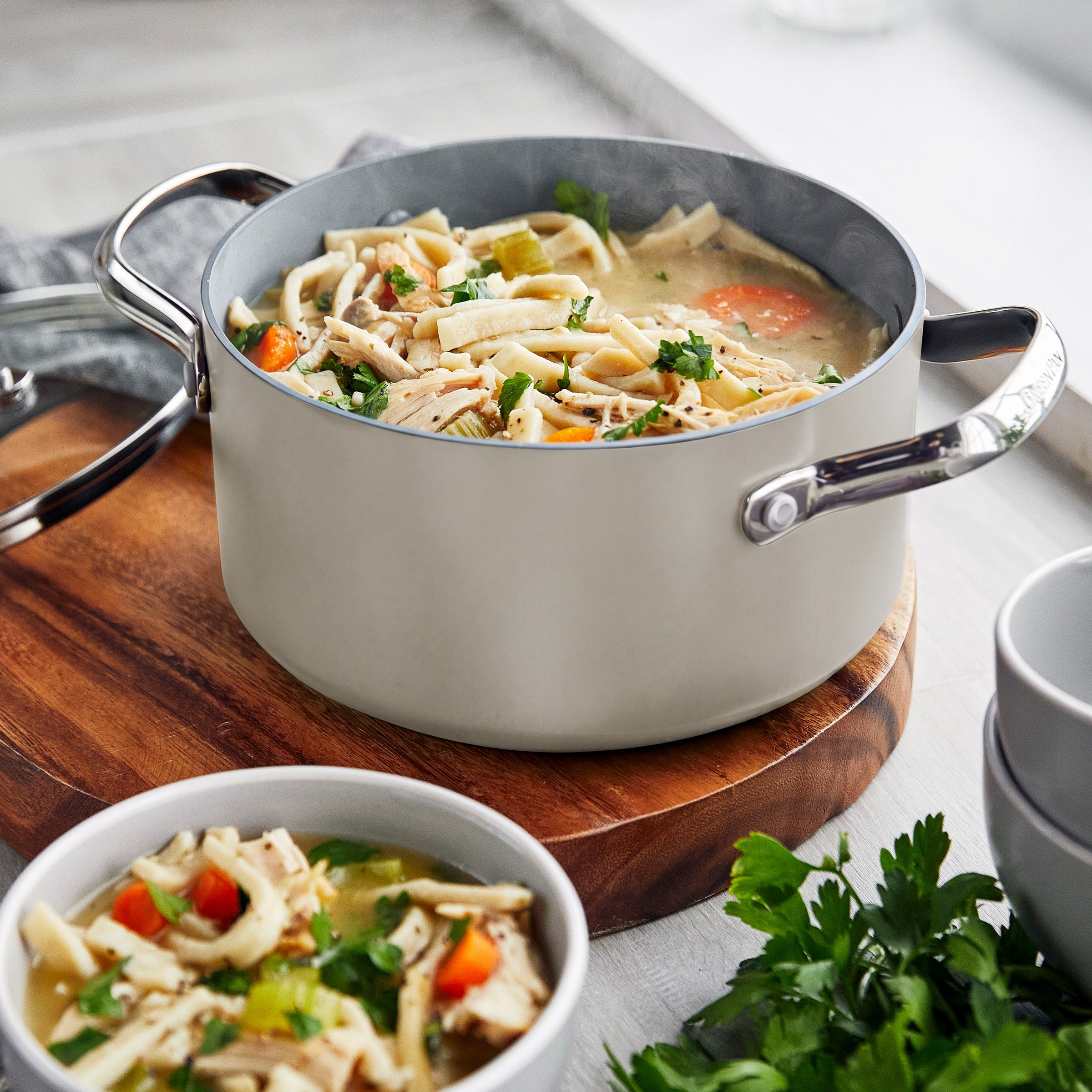 Valencia Pro Ceramic Nonstick 11-Piece Cookware Set | Taupe - Image 9