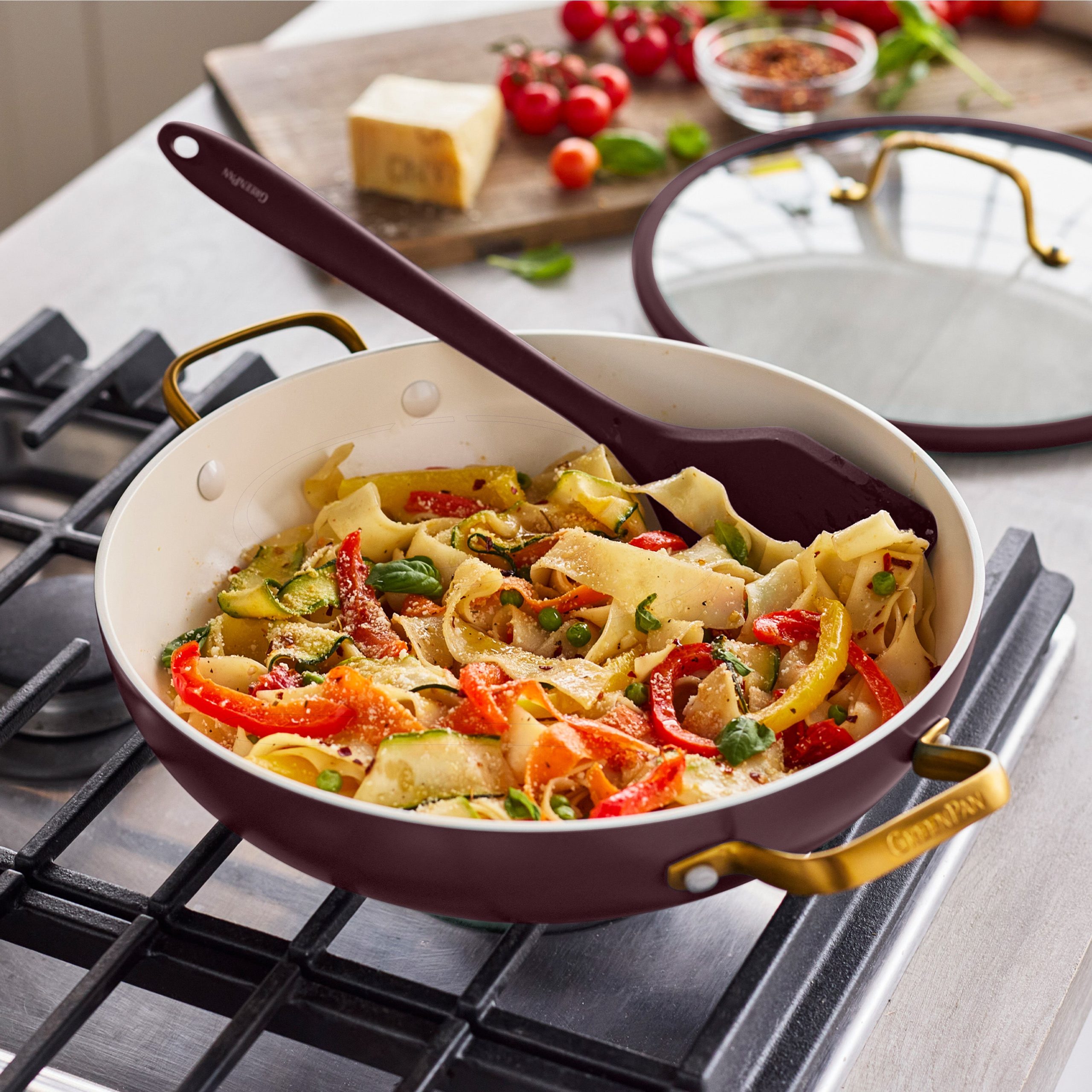 Reserve Pro Ceramic Nonstick 14-Piece Cookware Set | Bordeaux - Image 9
