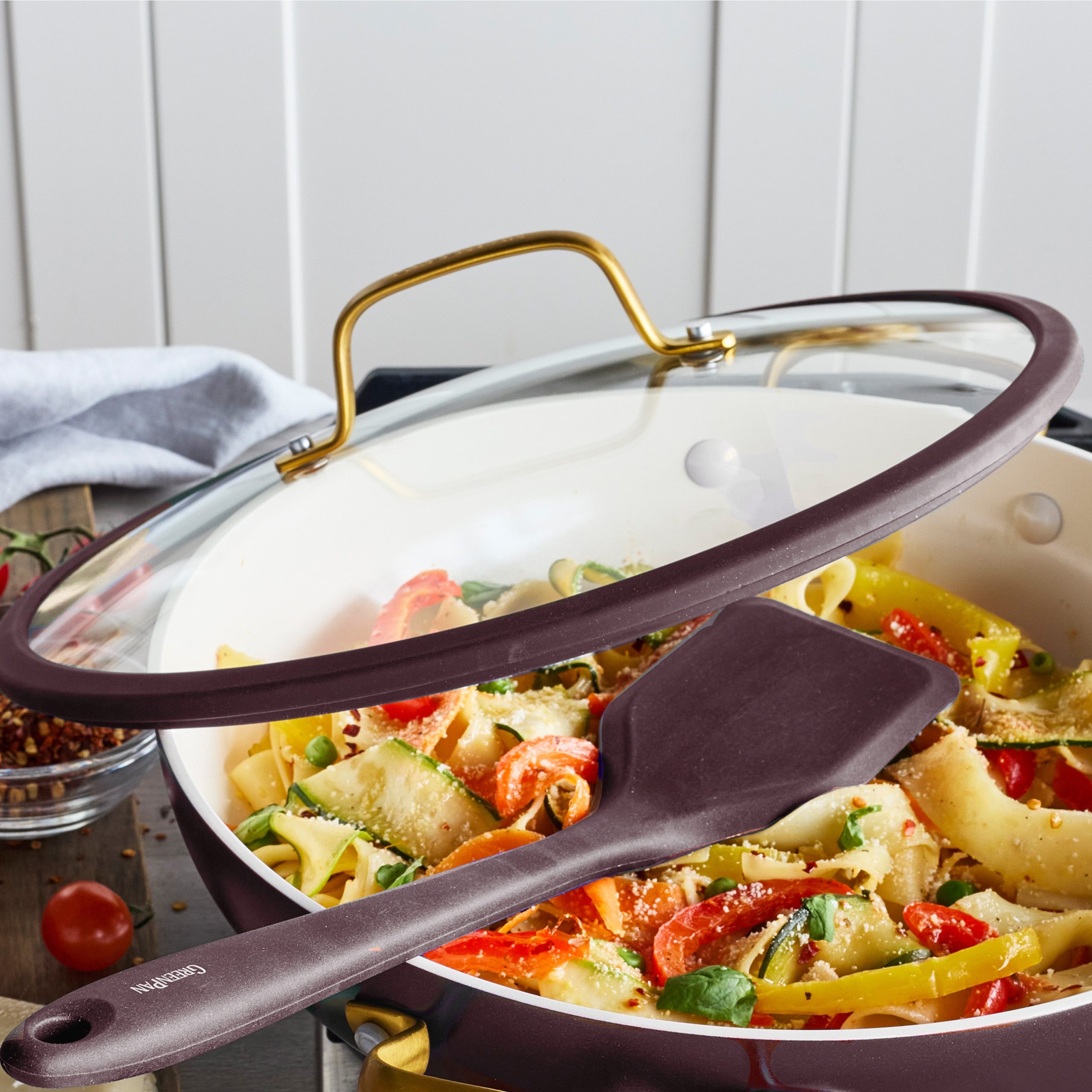 Reserve Pro Ceramic Nonstick 14-Piece Cookware Set | Bordeaux - Image 10