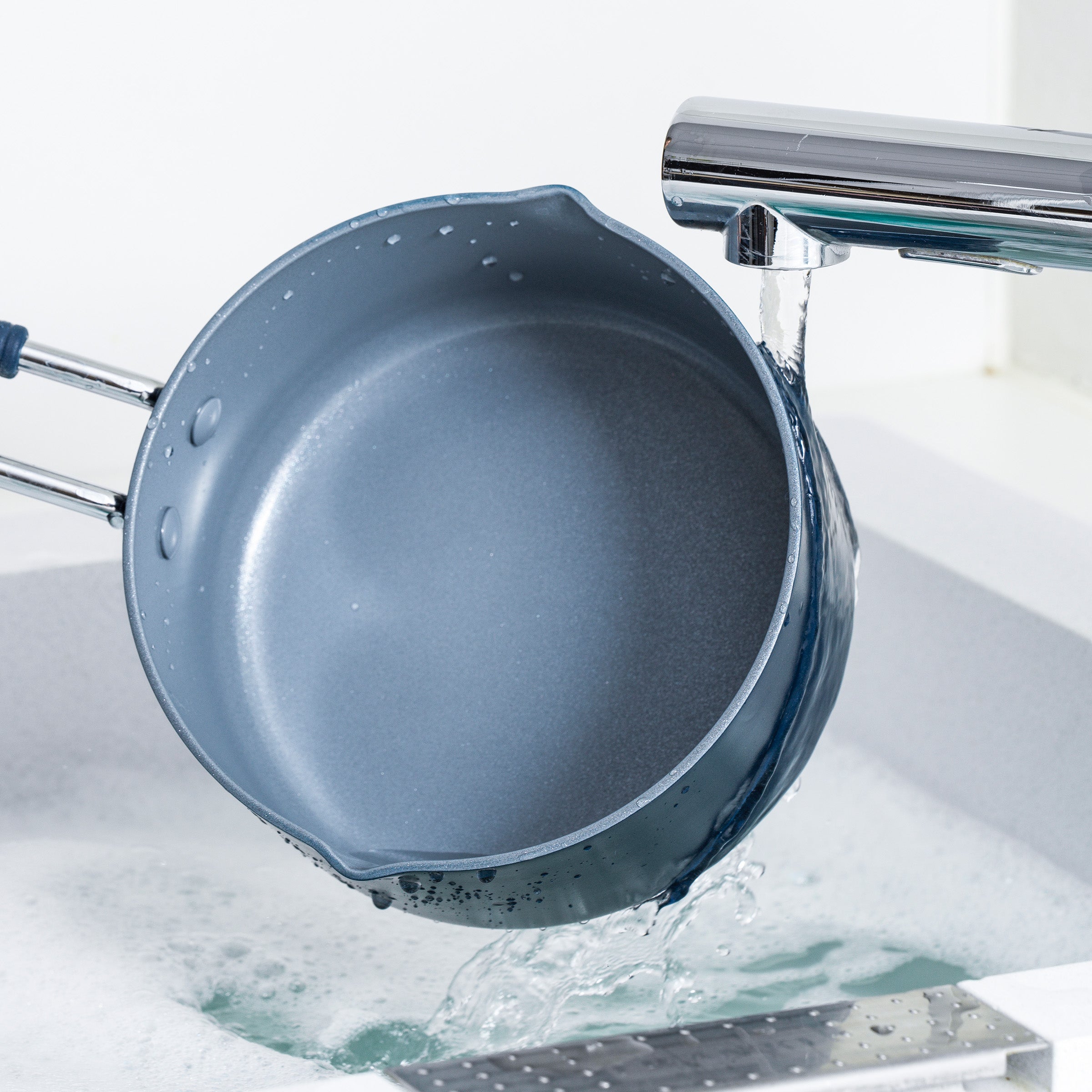 Mini Ceramic Nonstick 1-Quart Saucepan | Navy - Image 6