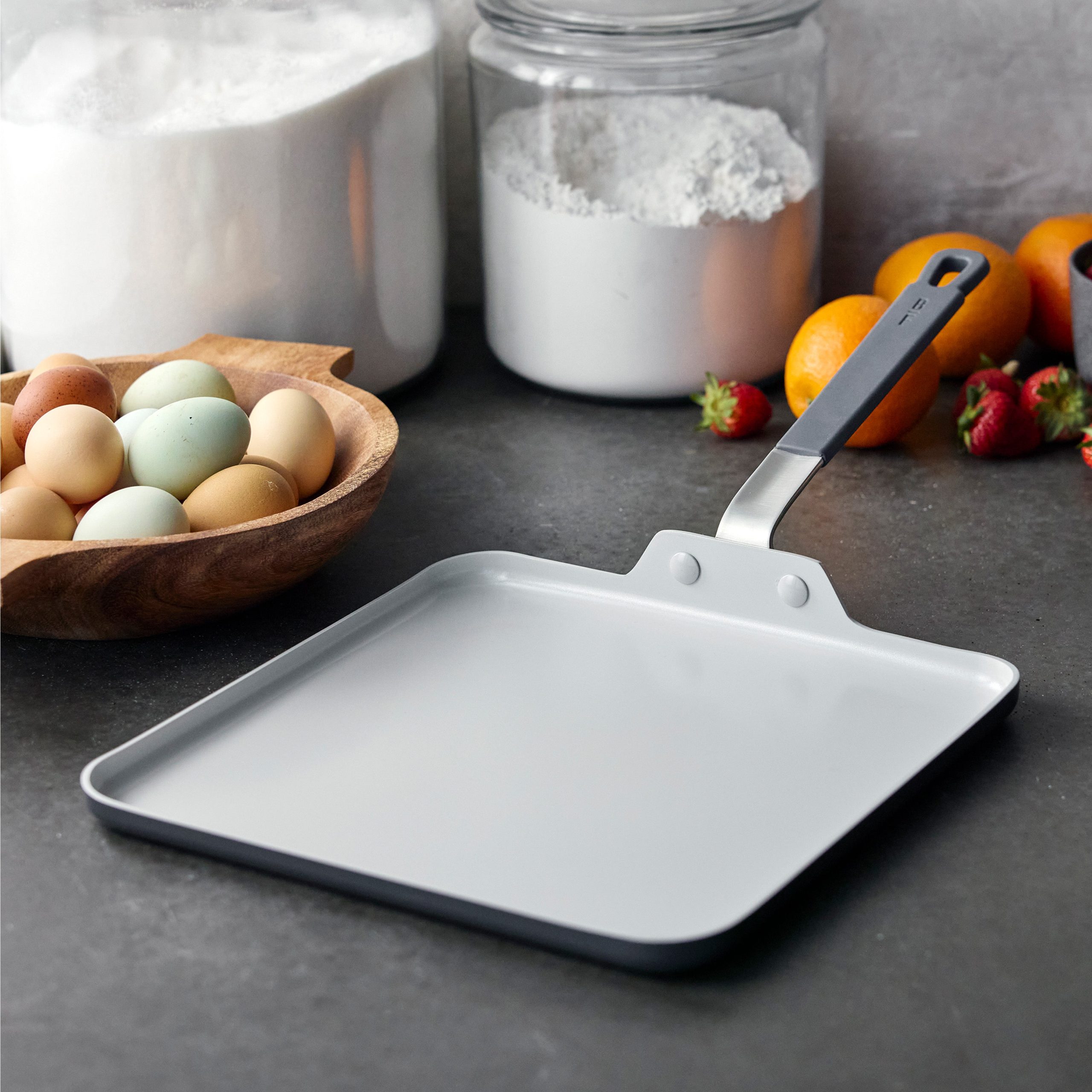 Bobby Flay by GreenPan Professional Ceramic Nonstick 11 Square Griddle | Graphite - Image 3