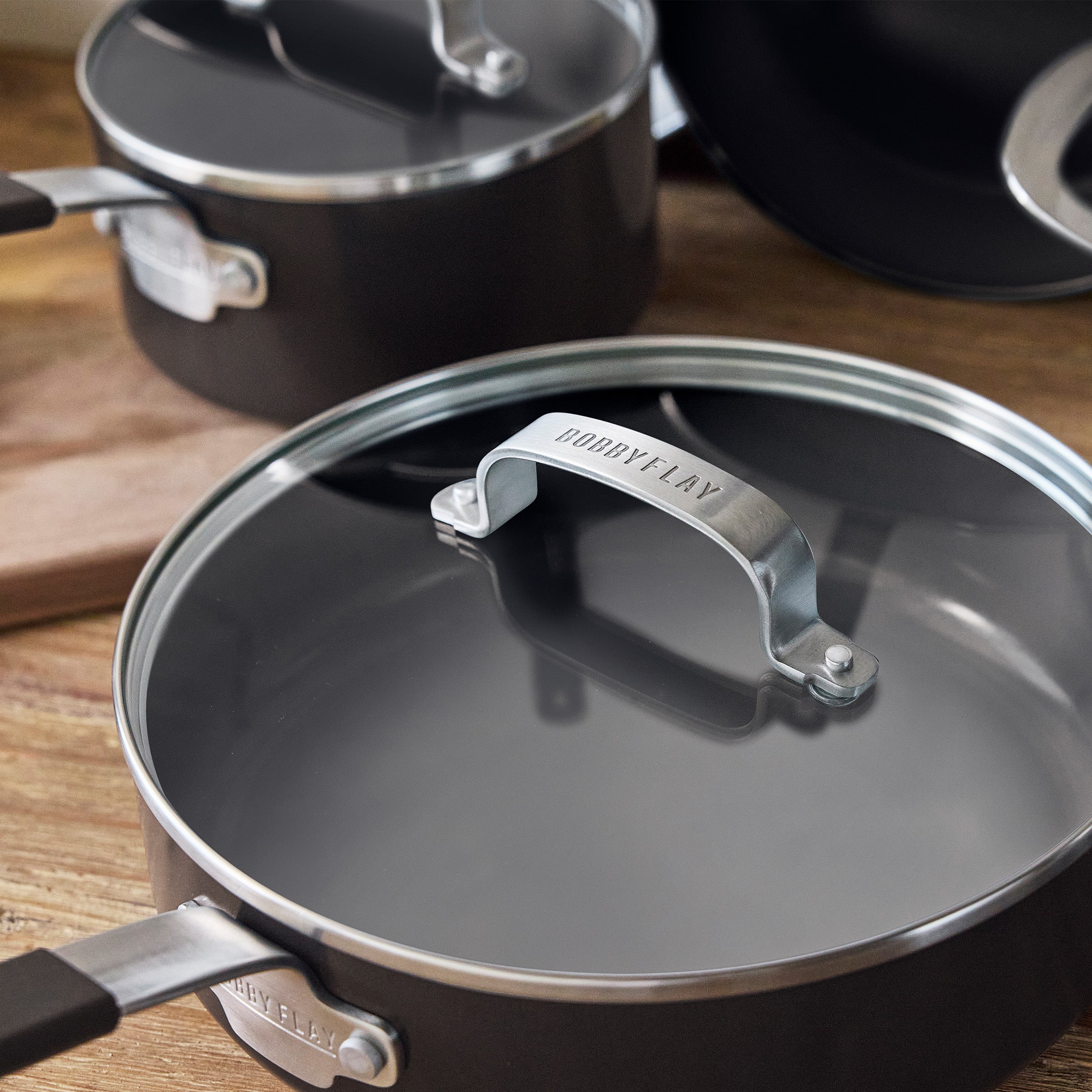 Bobby Flay by GreenPan Professional Ceramic Nonstick 10-Piece Cookware Set | Black - Image 8