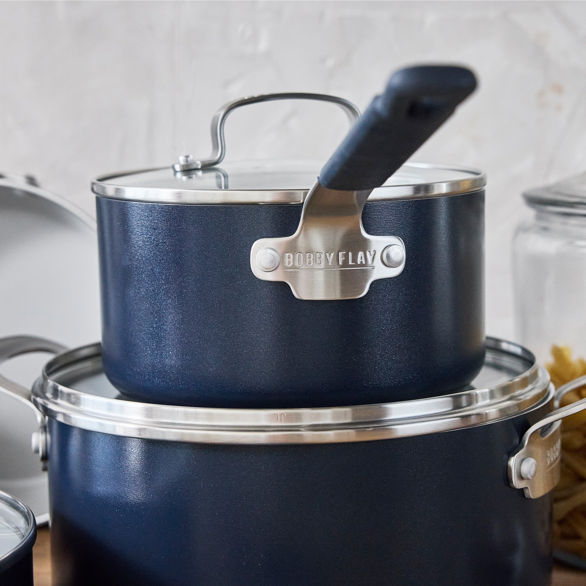 Bobby Flay by GreenPan Professional Ceramic Nonstick 10-Piece Cookware Set | Oxford Blue - Image 6