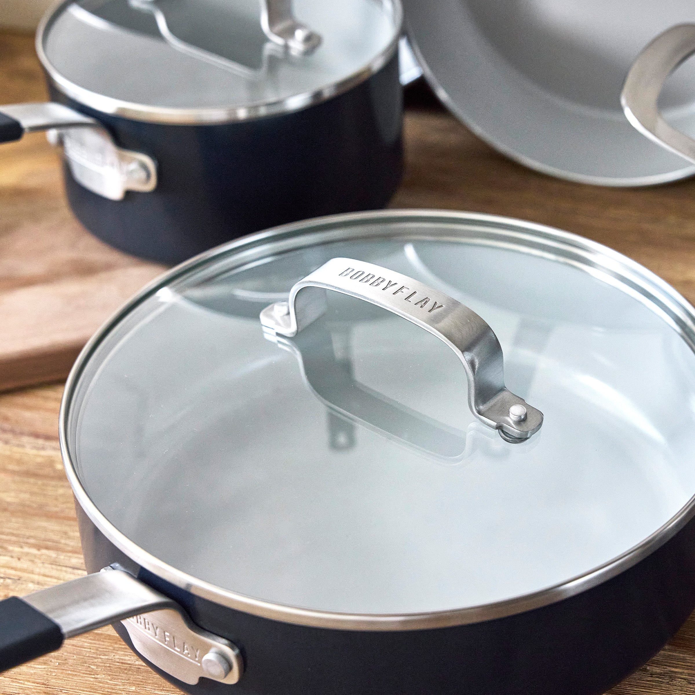 Bobby Flay by GreenPan Professional Ceramic Nonstick 16-Piece Cookware Set | Oxford Blue - Image 7