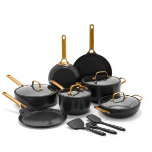 Reserve Pro Ceramic Nonstick 14-Piece Cookware Set | Black