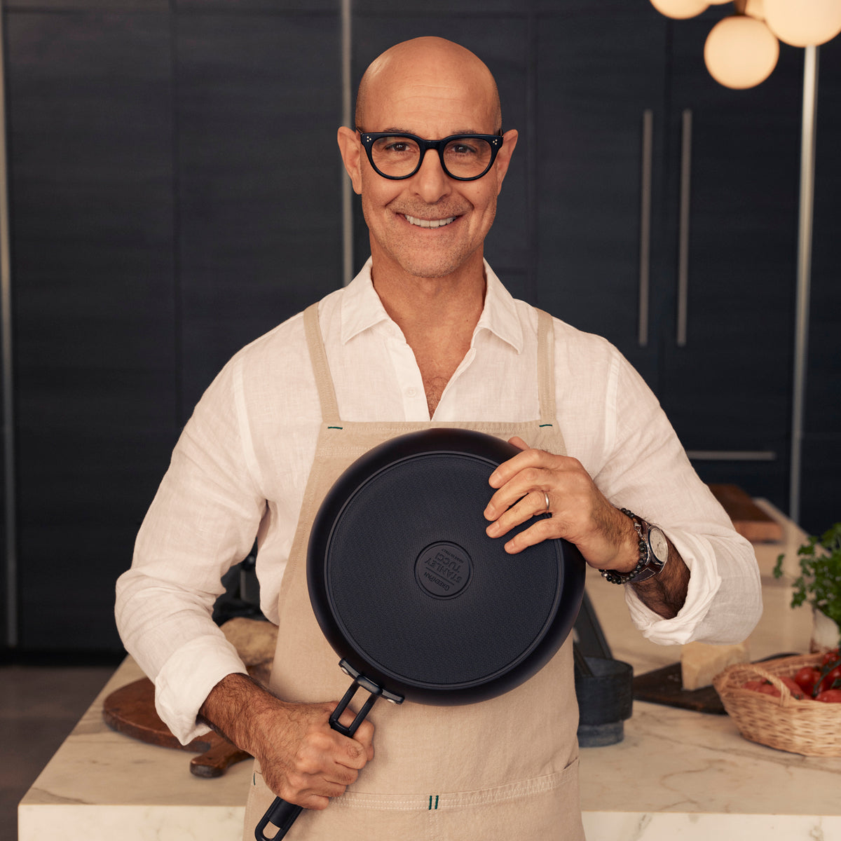 Stanley Tucci™ Ceramic Nonstick 8 and 10 Frypan Set | Milano Black - Image 2